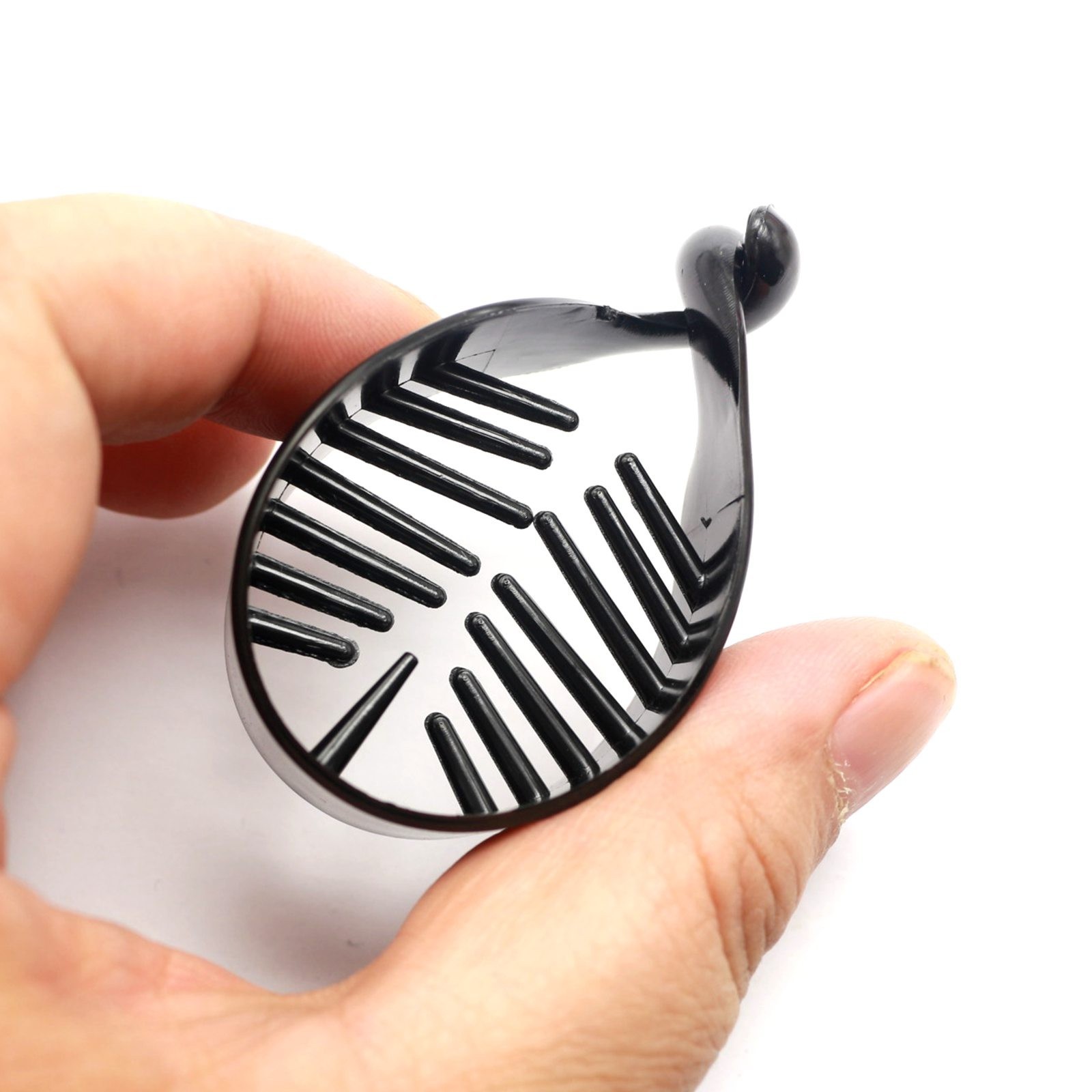 10 Pcs Black Plastic Twisted Ponytail Clip Holder Hair Claw 58mm Bun Maker Craft