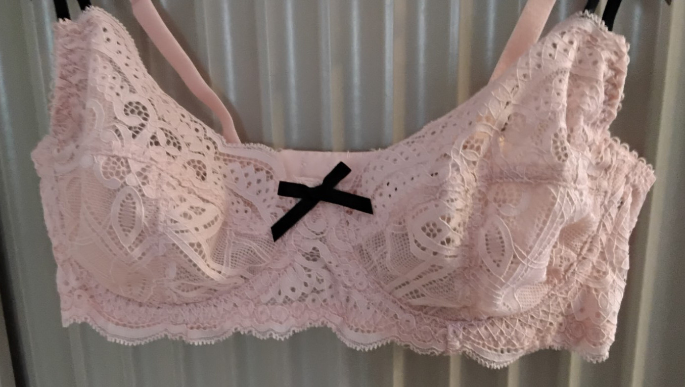 TDR BOUTIQUE None Padded Lace Balconette Bra & thong set Pink SZ EUR 70E UK32DD