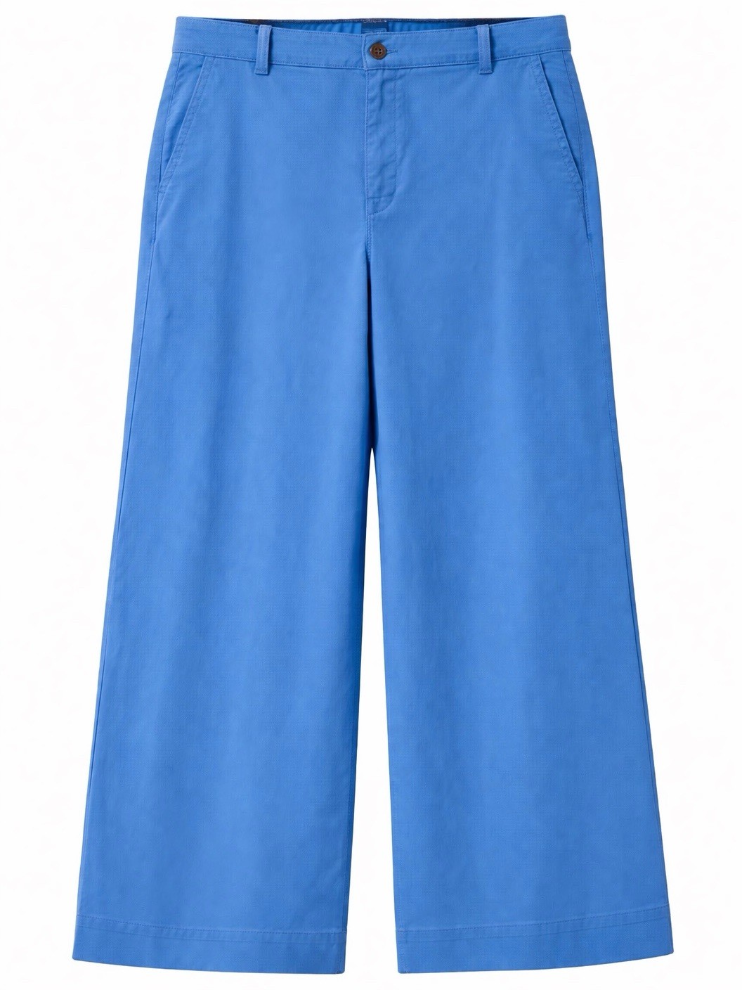 J. Crew Women’s Size 12 Chino Pants Sail Blue Wide Leg Cotton Blend SP24