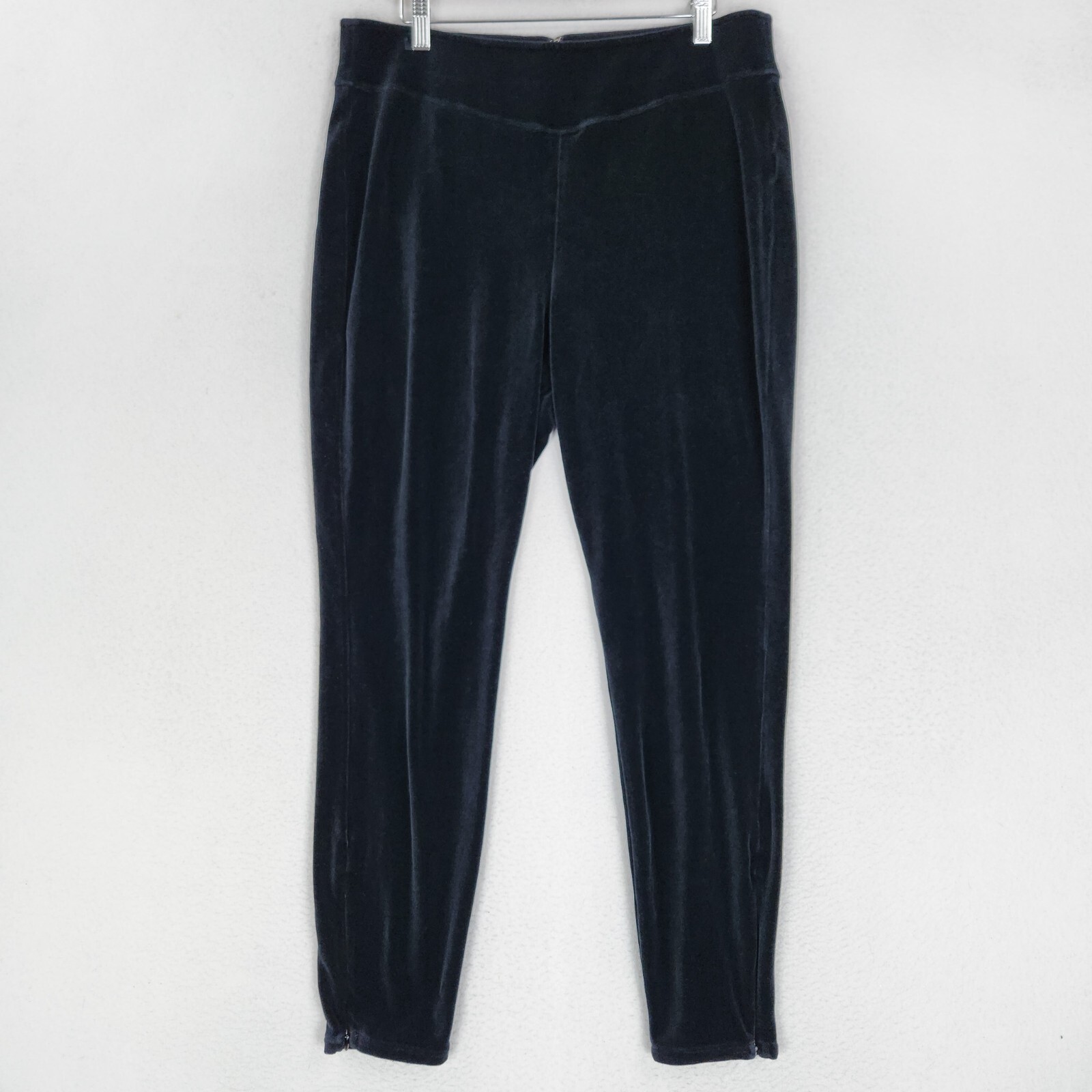 J Crew Pants Womens Extra Large Black Velvet Mario Bellucci Italian Skinny Leg