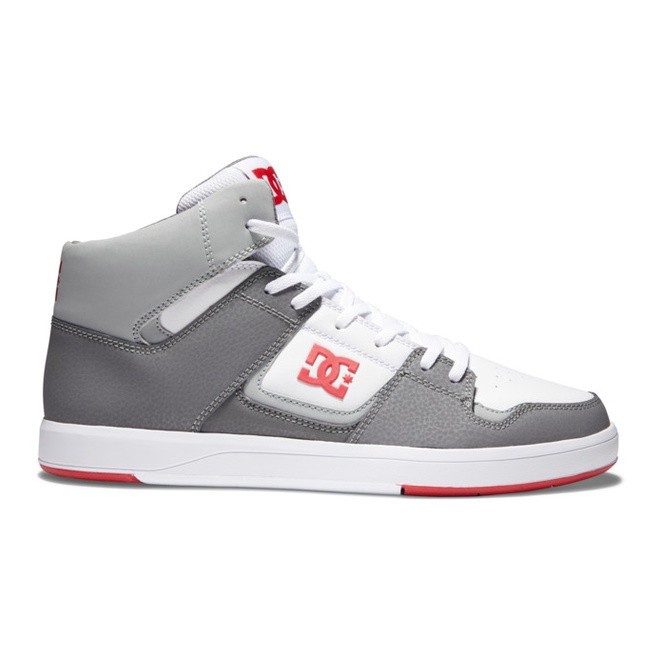 DC Men’s Cure Hi Top Shoes Gray/White/Red Size 11.5 ADYS400072 See Pics