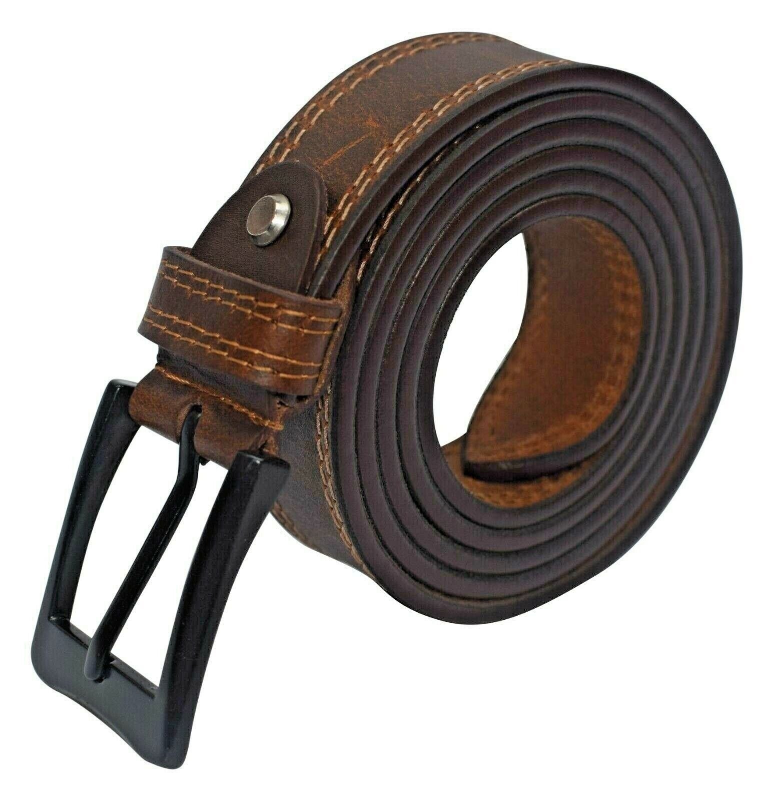 Cazoro Genuine Leather Men Big and Tall Jeans Belt Size 44″- 56″, Tan