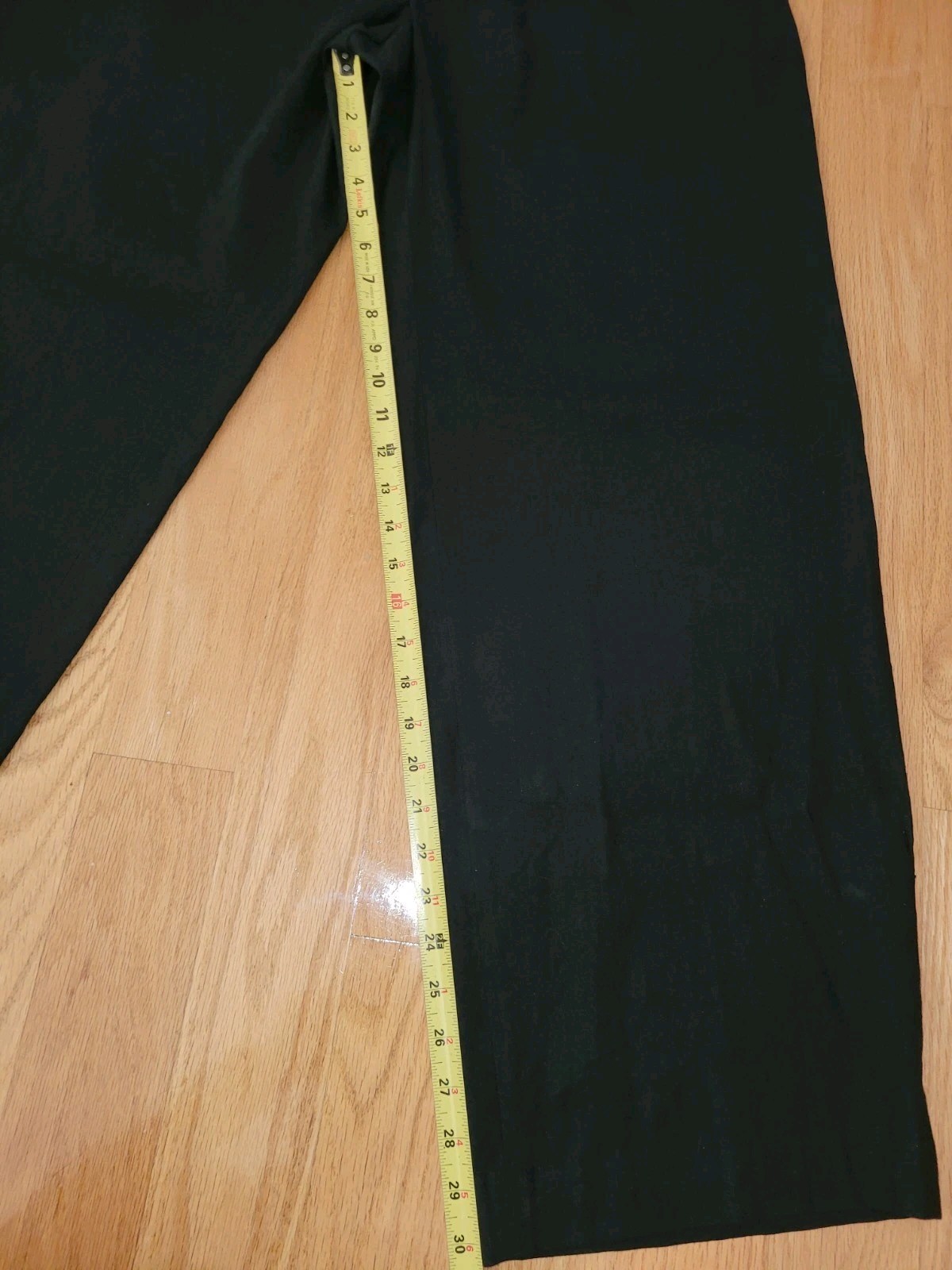 Vince V963722291 Linen Blend High-Waist Wide-Leg Pull-On Pants Black Size L
