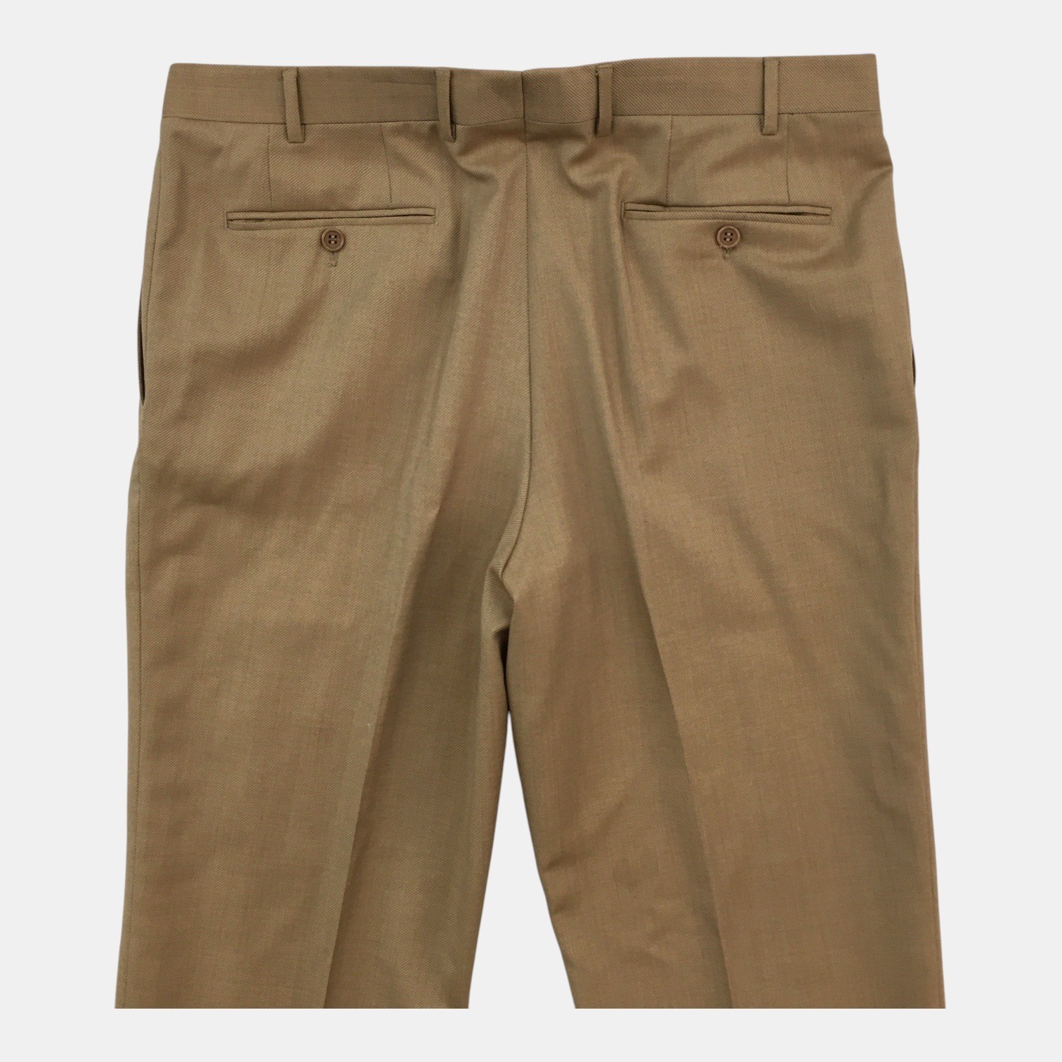 Canali 1934 Mens Brown 100% Wool Flat Front Dress Pants Trousers Size 36 52 IT