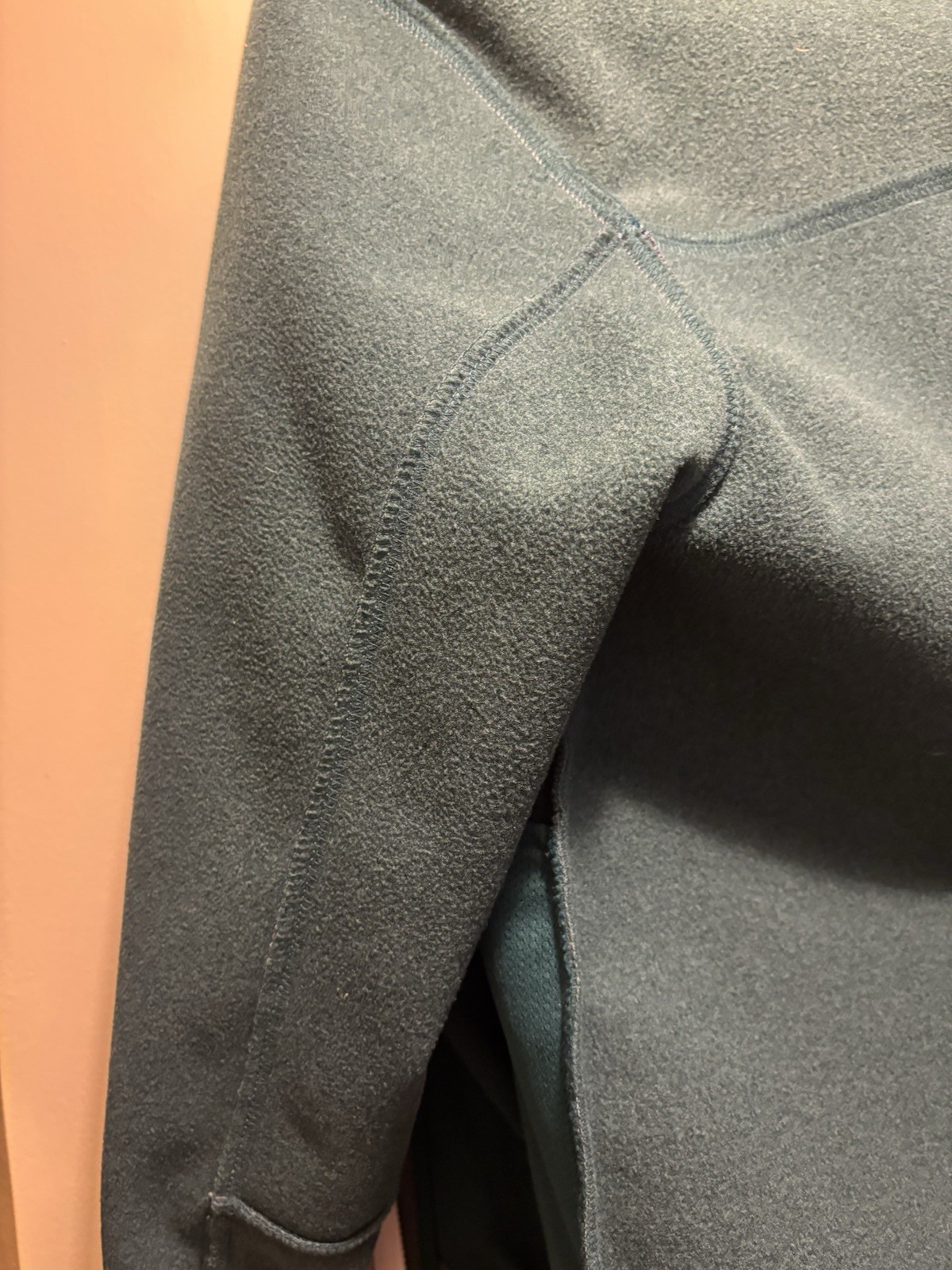 North Face Men’s Jacket L Green Grey NF0A39M9 Fleece Lined Zip