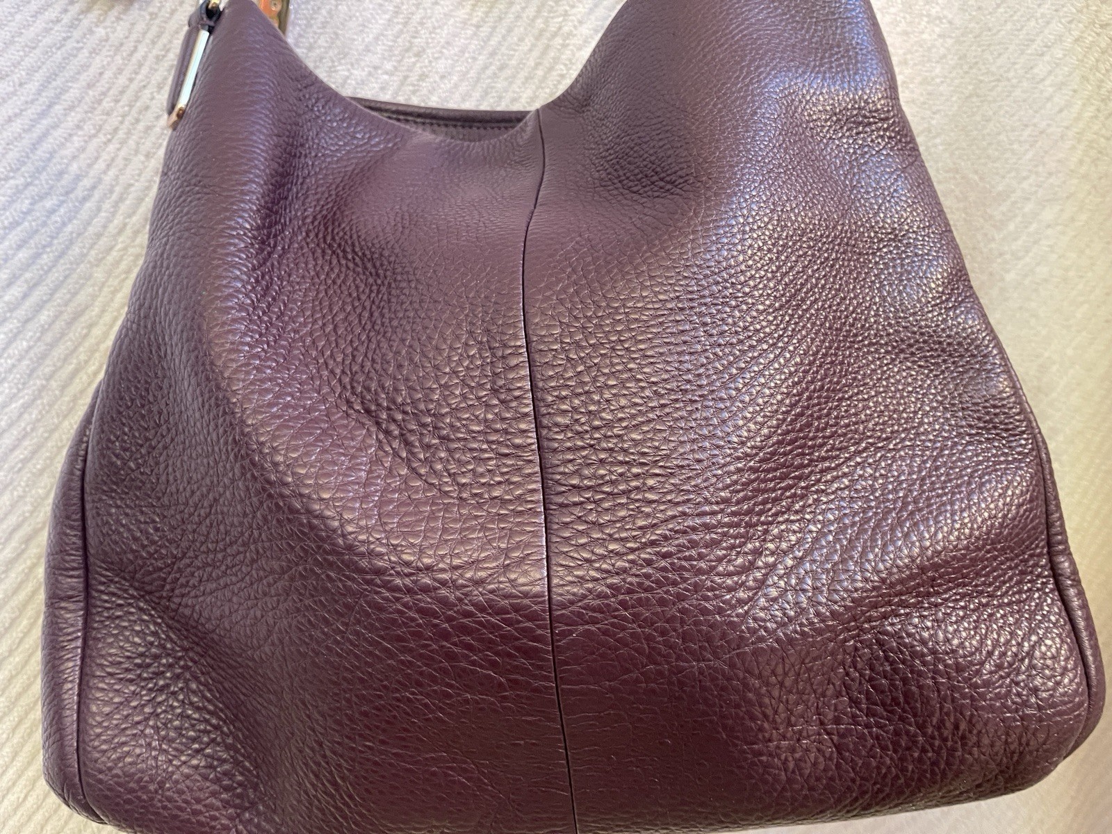 Coach Madison Phoebe Plum Purple Leather 3 Compartment Shoulder Tote W/ Hang Tag