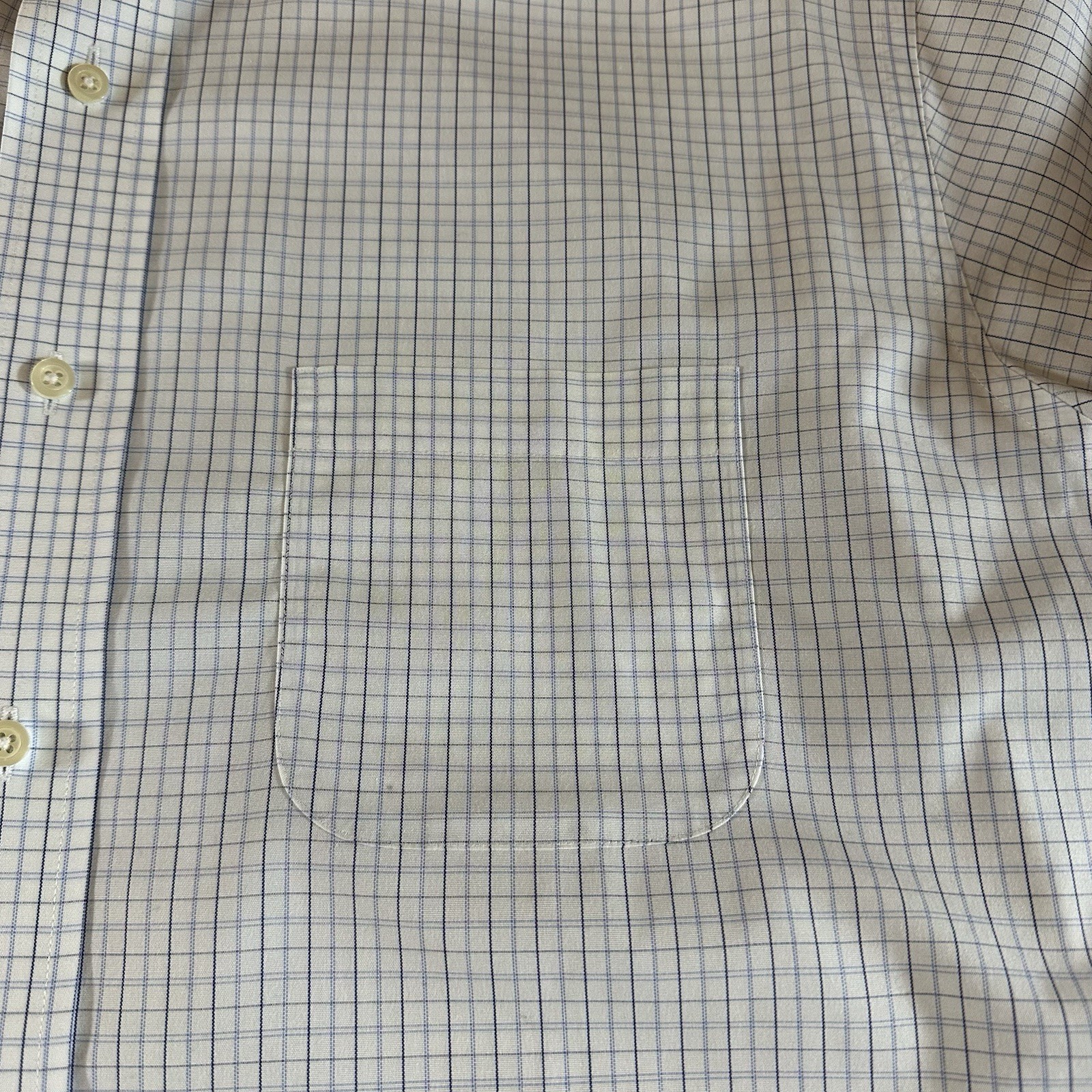 Brooks Brothers Men’s Regent Non-Iron Blue/white plaid size 16.5-35- #0194