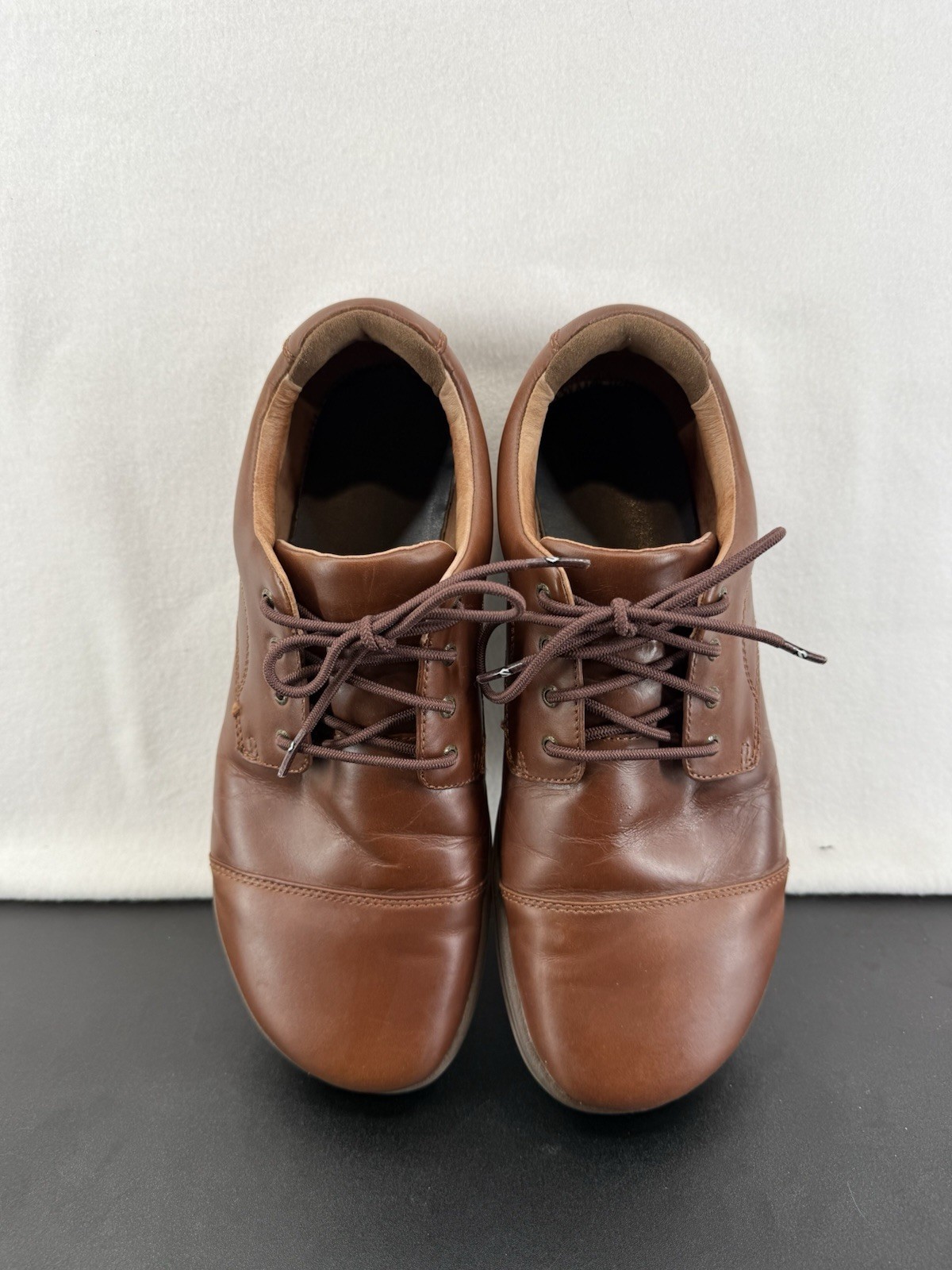 Lems Nine2Five Shoes Mens 43 Brown Leather Lace Up Low Oxford Sneaker