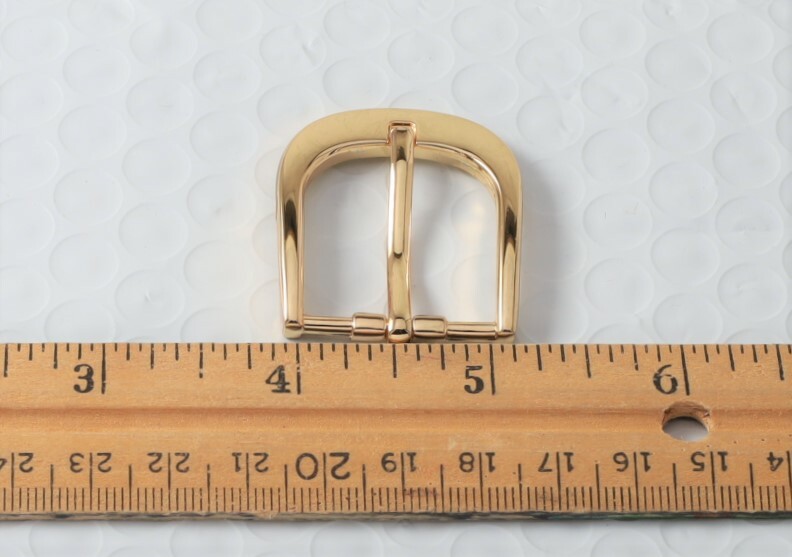 1 inch(25mm)BUCKLE+KEEPER SET(#211g) GOLD COLOR BONUS RIVETS USA.