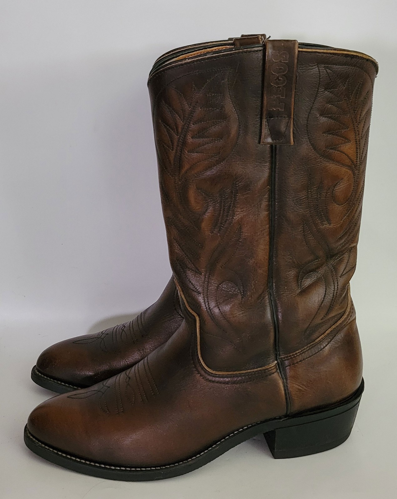 Vtg Red Wing 9801 Brown Leather USA Made Cowboy Western Pecos Work Boots Men 10C