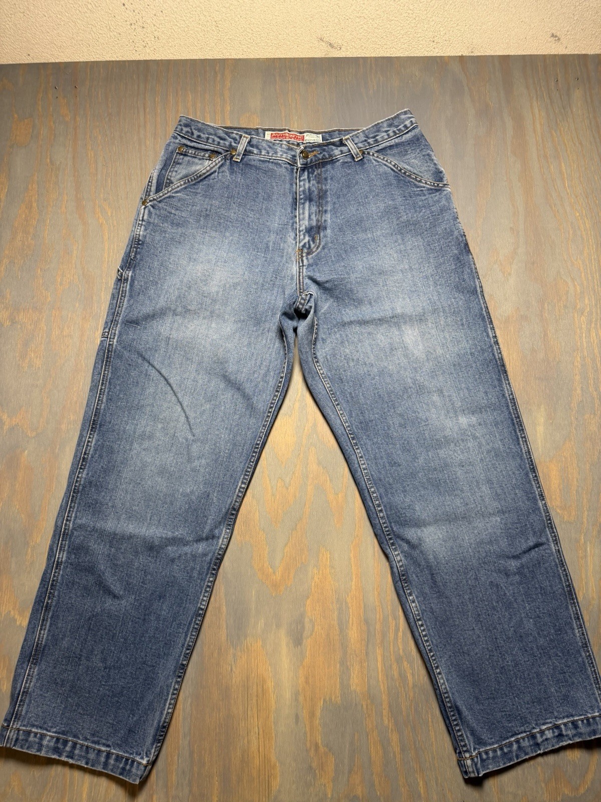 Authentic Mountain Blue Denim Vintage Carpenter Jeans American Eagle 34/30