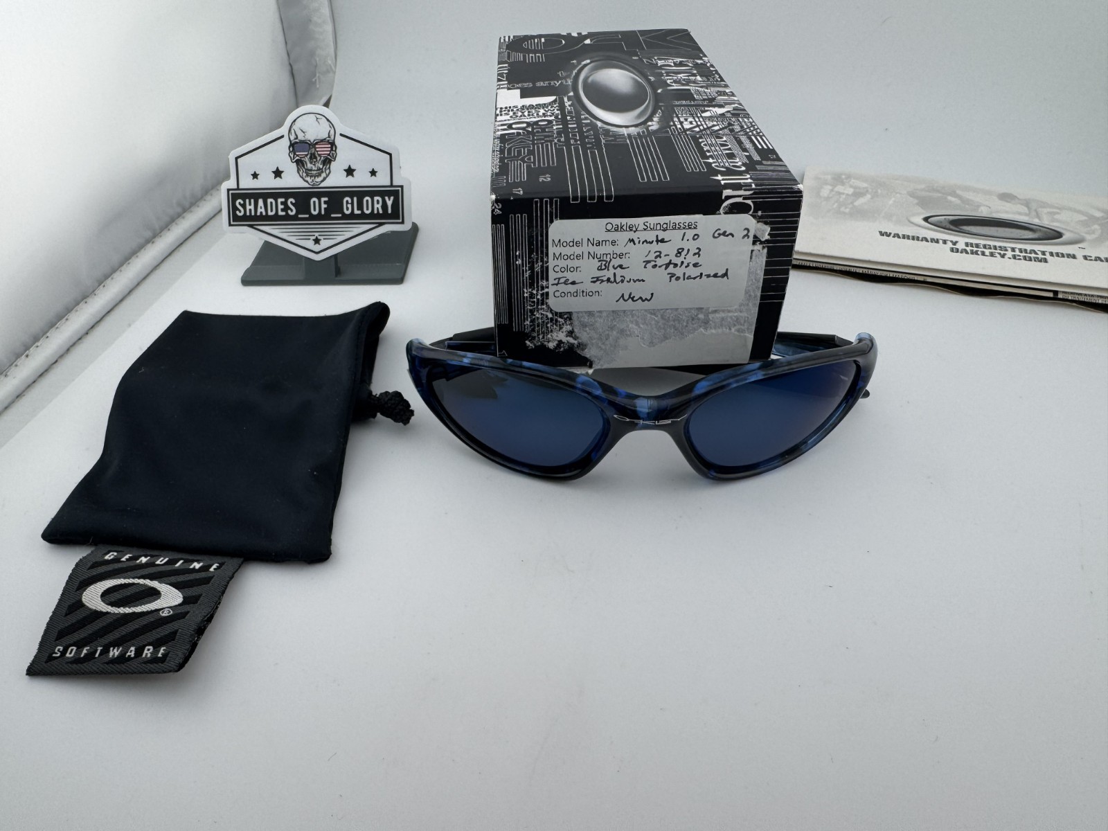 OAKLEY MINUTE GEN 2 BLUE TORTOISE ICE IRIDIUM POLARIZED SUNGLASSES 12-812 RARE