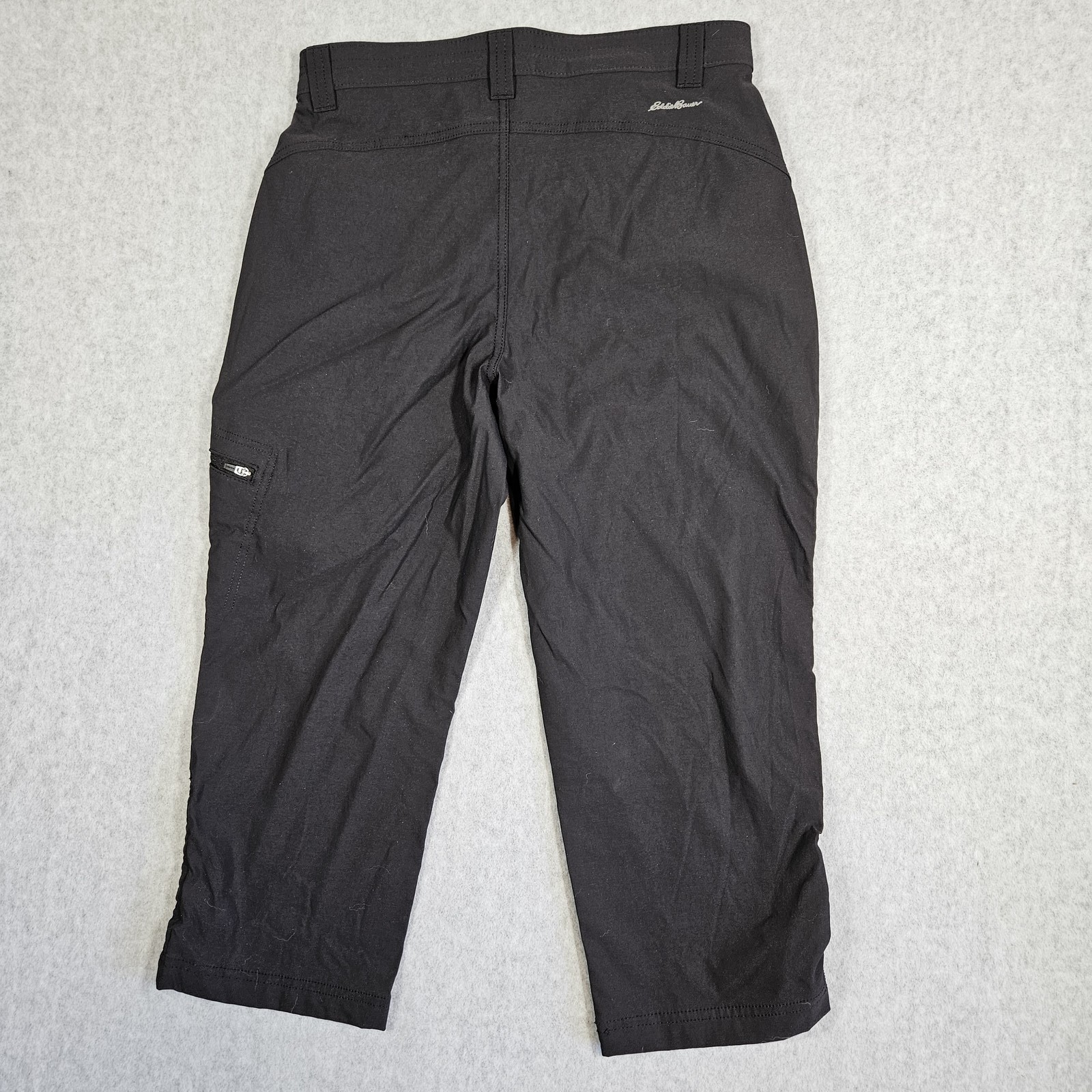 Eddie Bauer Women’s Rainier Capris Pants Size 6 Black Outdoor Hiking Travel