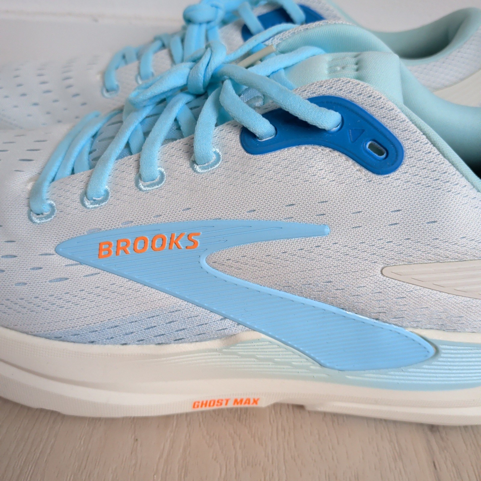 NEW Brooks Ghost Max 3 Bluewash/Atomizer/Orange Men 13 Sneaker Shoes 1104641D417