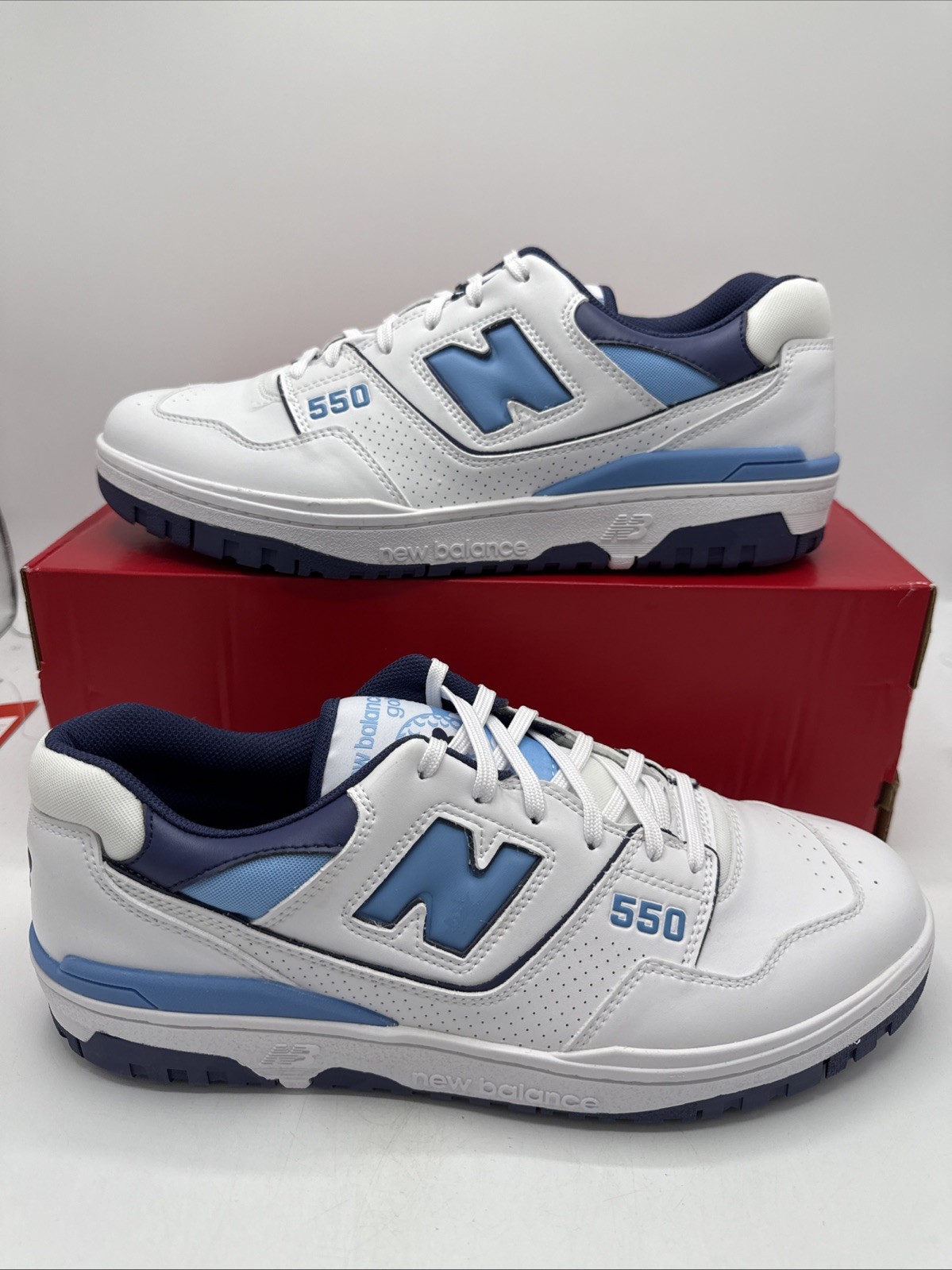NEW New Balance 550 ‘UNC’ White University Blue Men’s Size 13 550 SL golf