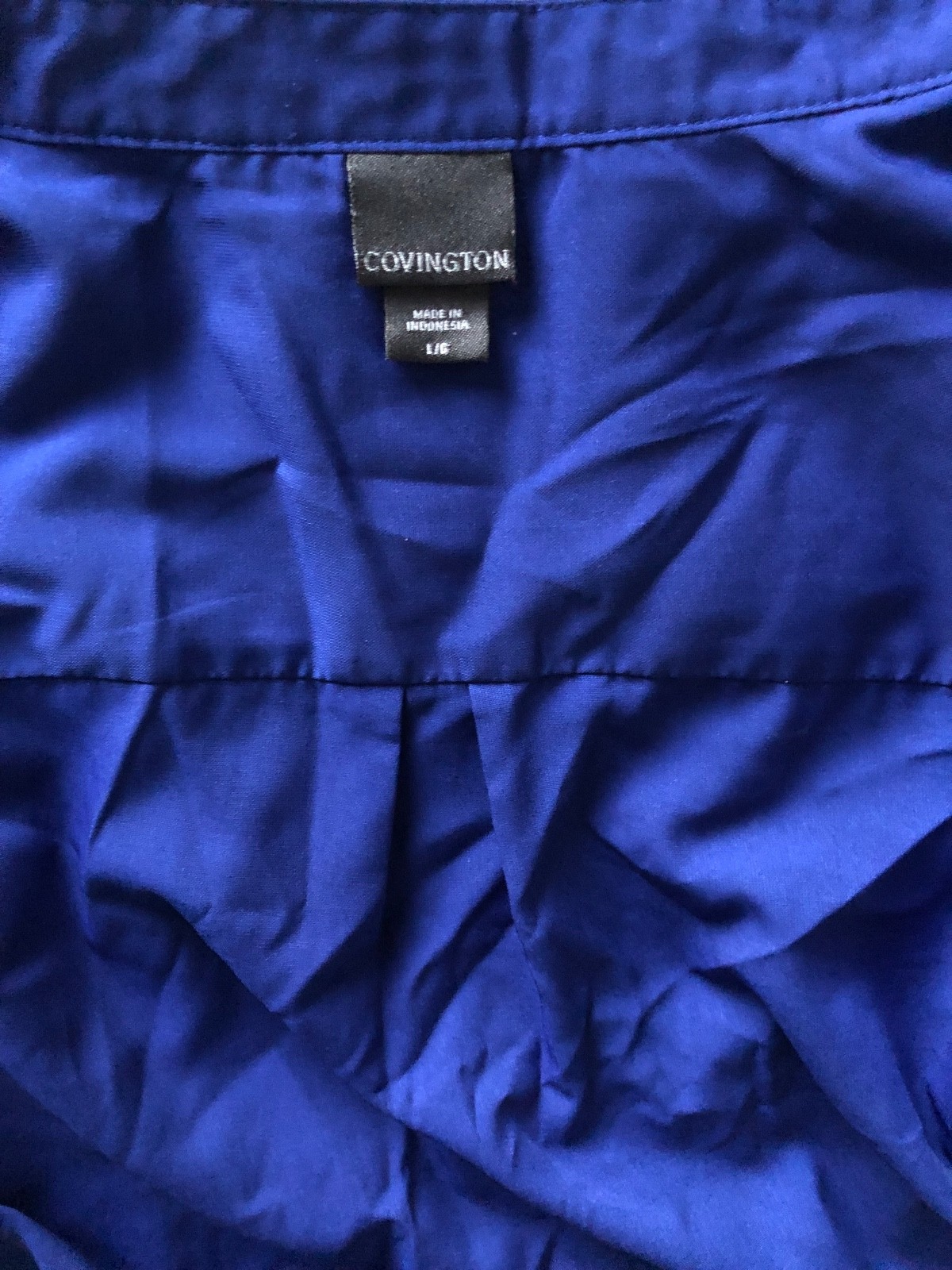 Covington Buttonup Navy Blue Shirt Women’s Large