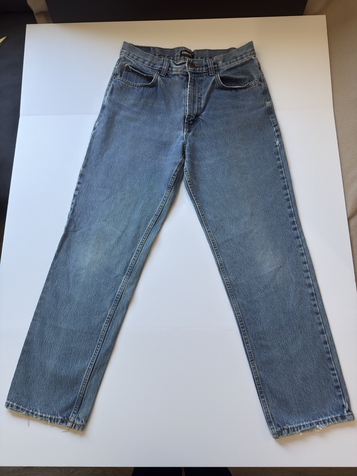 Kirkland Signature Men’s 32×32 Light Wash Straight Leg Blue Jeans Denim Pants