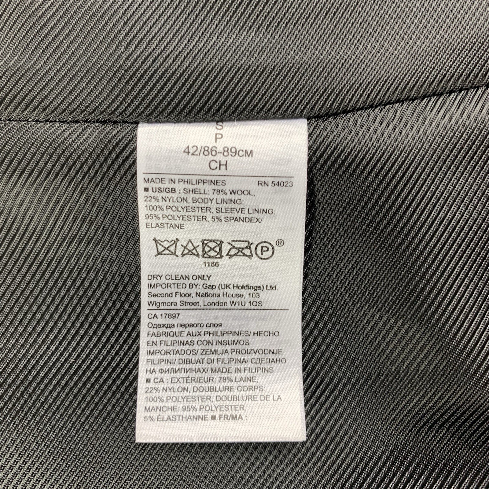 Banana Republic Italian Wool Black Lined Mario Bellucci Coat