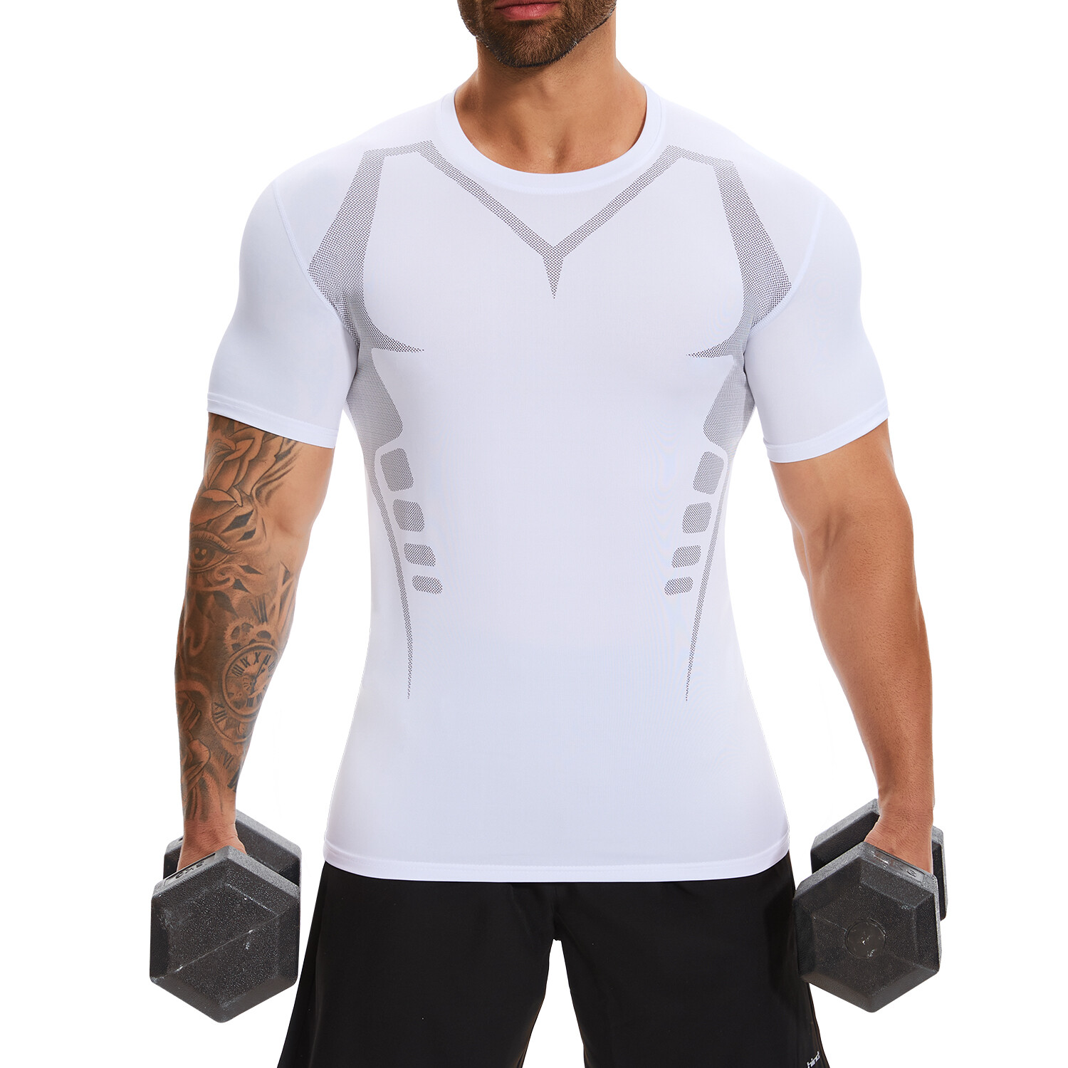 Men Compression Shirt Version Ionic Shaping Sleeveless Vest Sports Tank Top US