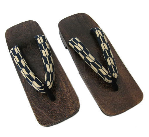 Japanese Men’s Wooden Geta Sandals 10.25″L Samurai Yukata Kimono Shoes Yabane