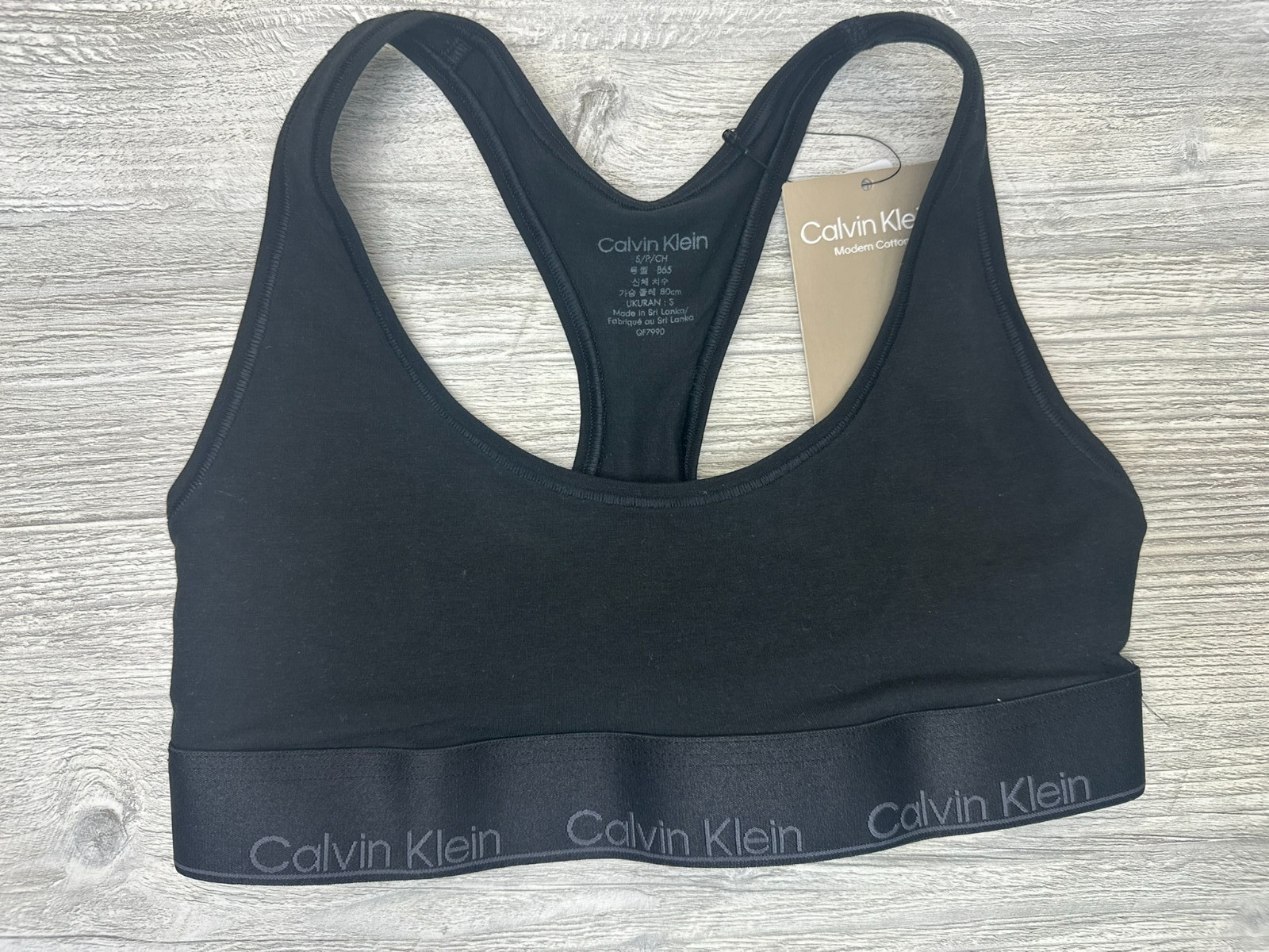 Calvin Klein Icon Logo Bralette Bra Modern Cotton Full Coverage Racerback Unline