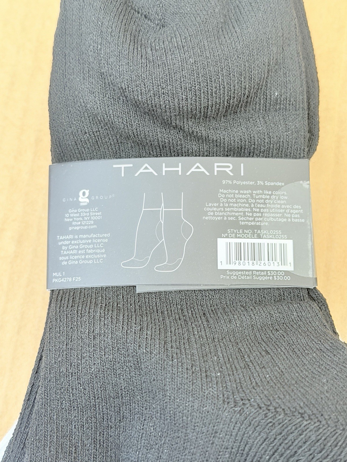 Tahari Cushioned Sole Anklet Socks 5 Pairs Women’s Size 5-10 White/Black