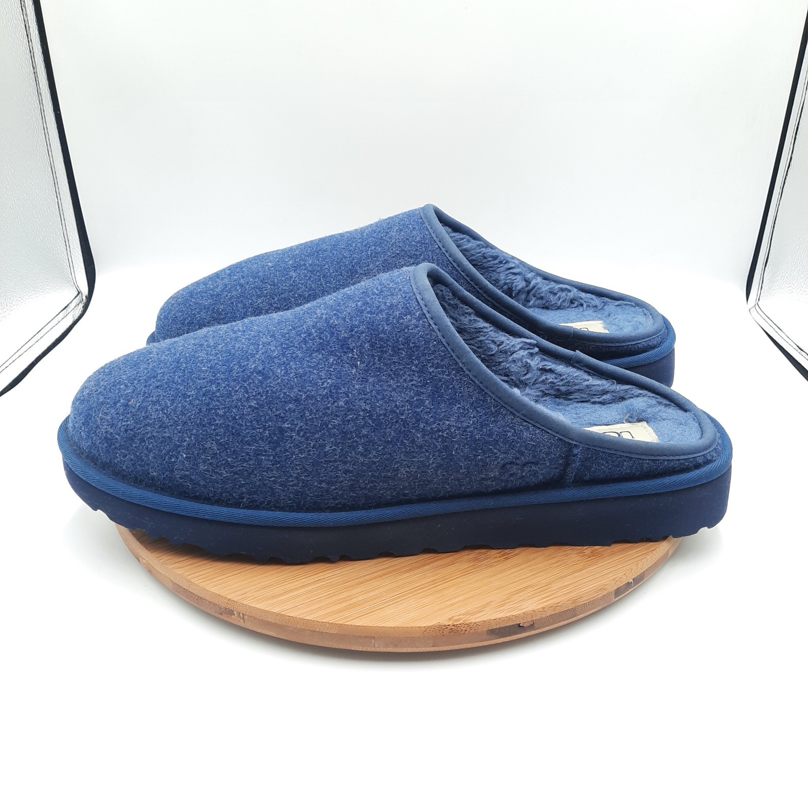 UGG Classic Slip On Mens Size 15 Slippers Deep Ocean Blue Suede Sheepskin