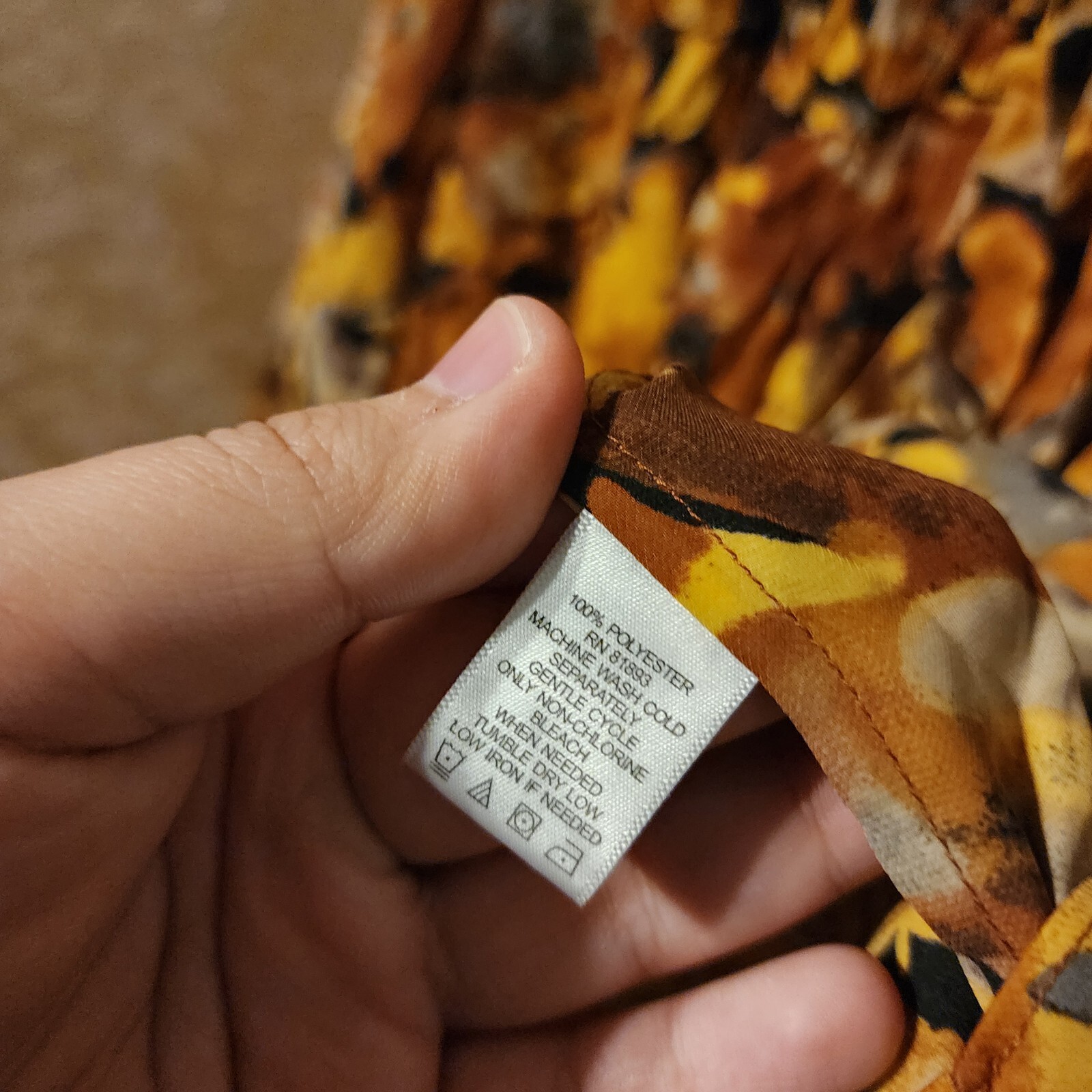 Isaac Mizrahi Live Mustard Yellow Multi-Color Blouse Top Size 2X