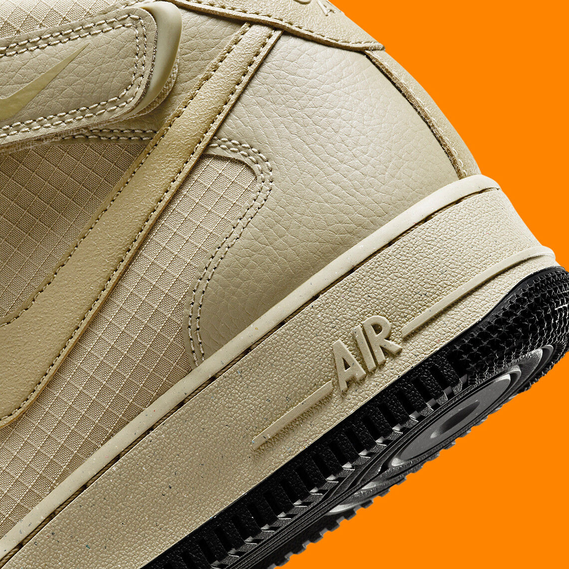 Nike Air Force 1 ’07 Mid Neutral Olive Khaki Black FB8881-200 6.5 Men = 8 Women