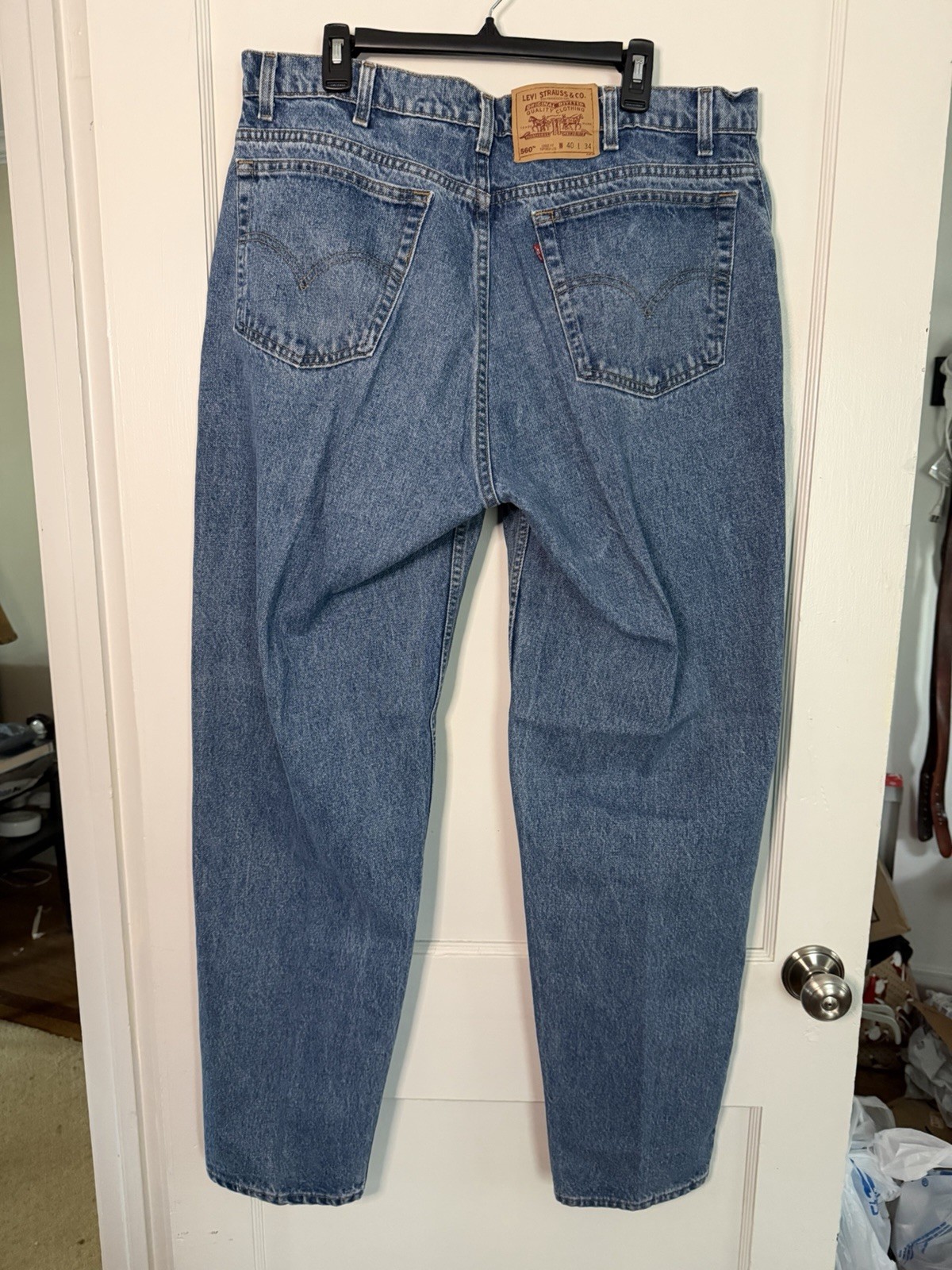 Vintage 1996 Levi’s 560 Loose Fit Tapered Leg Jeans USA Made 40×34 100% Cotton