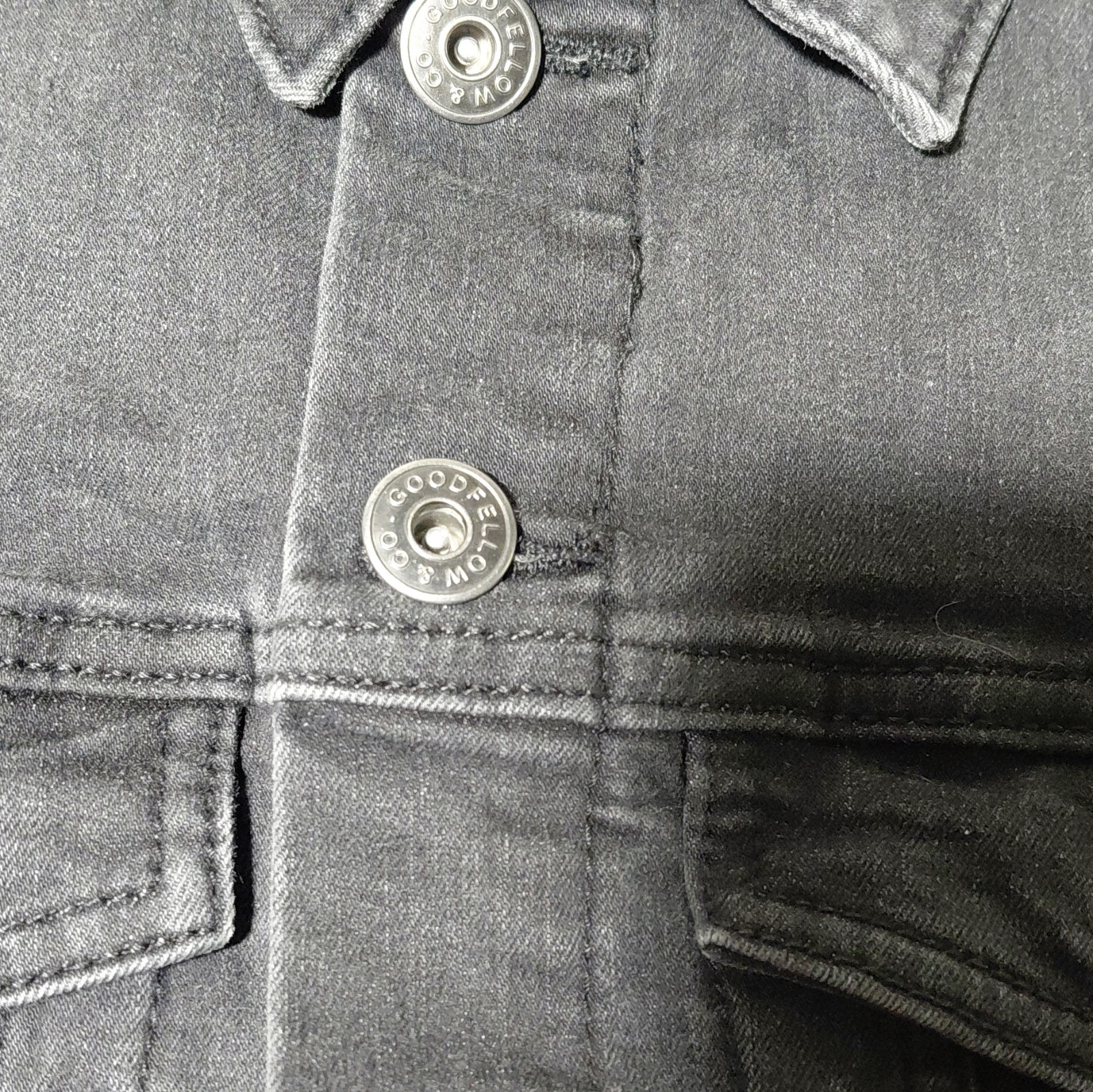 Y2k Goodfellow & Co Black Jean Button Down Vest with Cutoff Sleeves Men’s Sz Sm