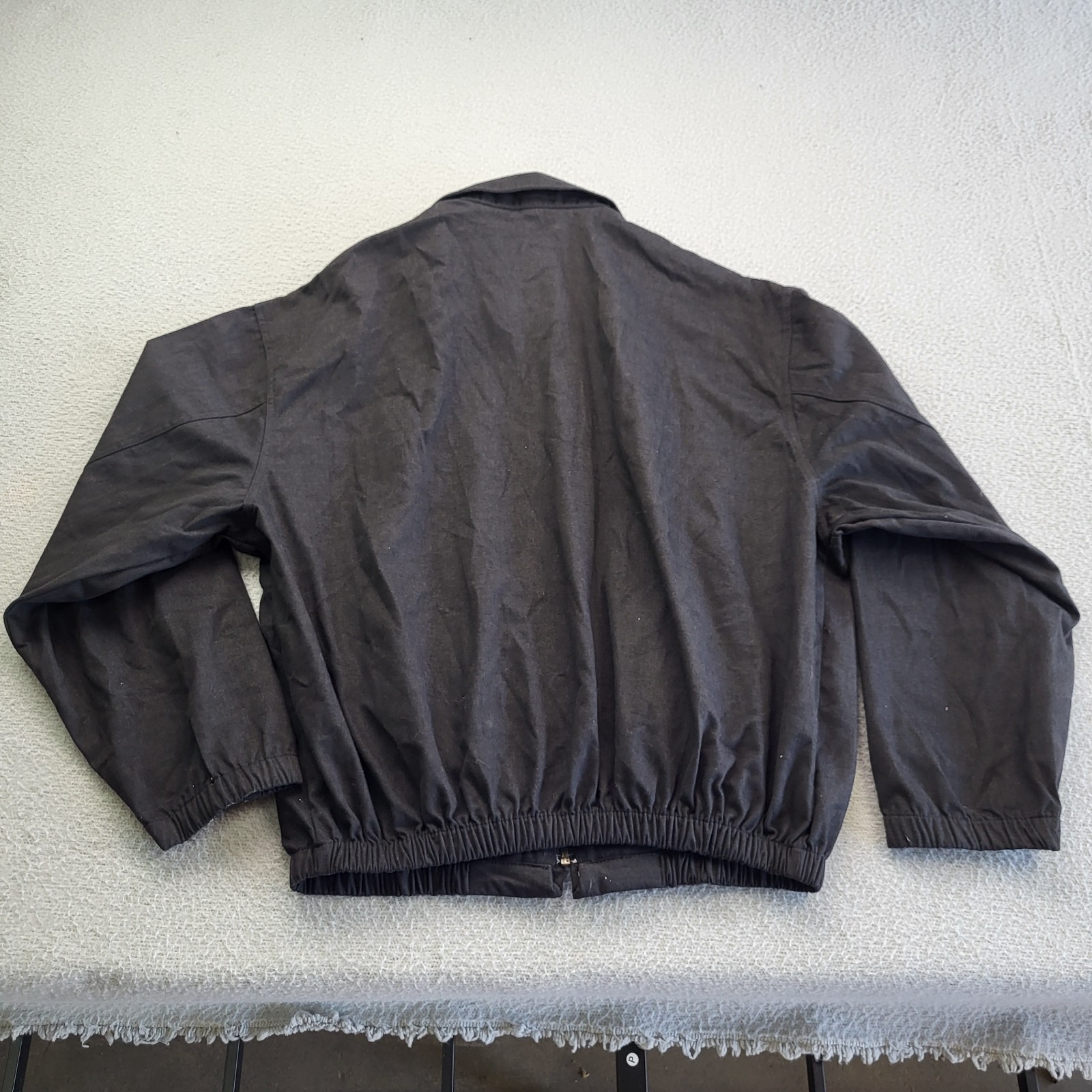 Swingster Goodyear Jacket Mens XL VTG Black Windbreaker Logo Full Zip