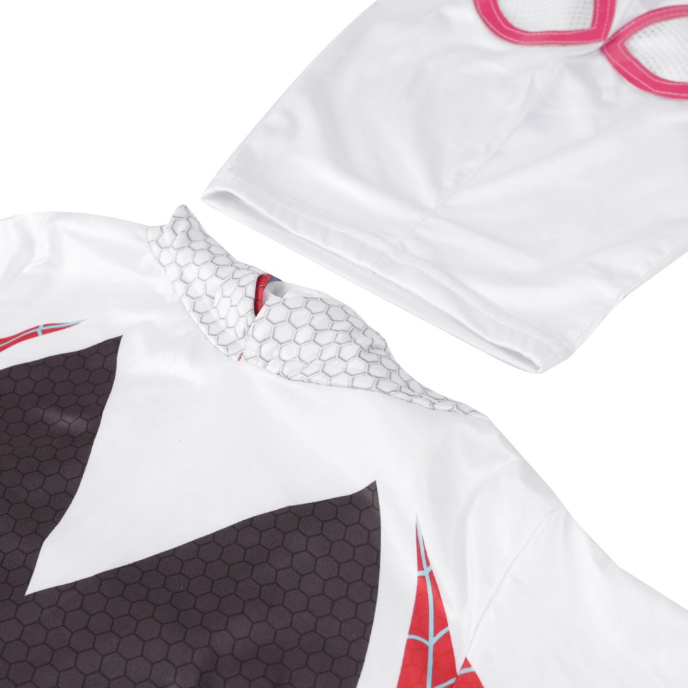 Into the Spider-Verse Gwen Stacy Jumpsuit Costume Girl Women Spiderman Jumpsuit