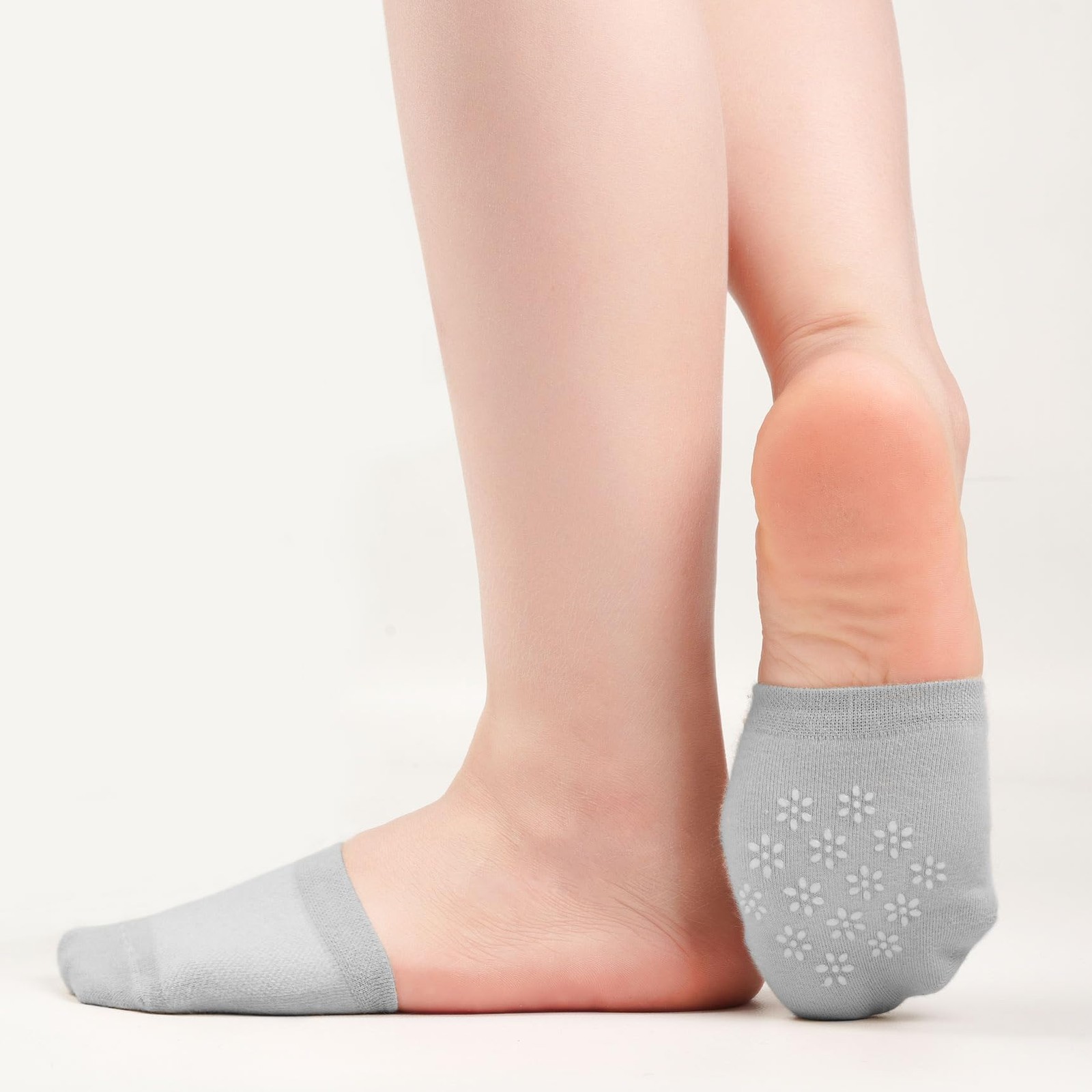 8× Invisible Toe Socks Womens for Mules Half Socks Toe Topper Covers Non-slip US