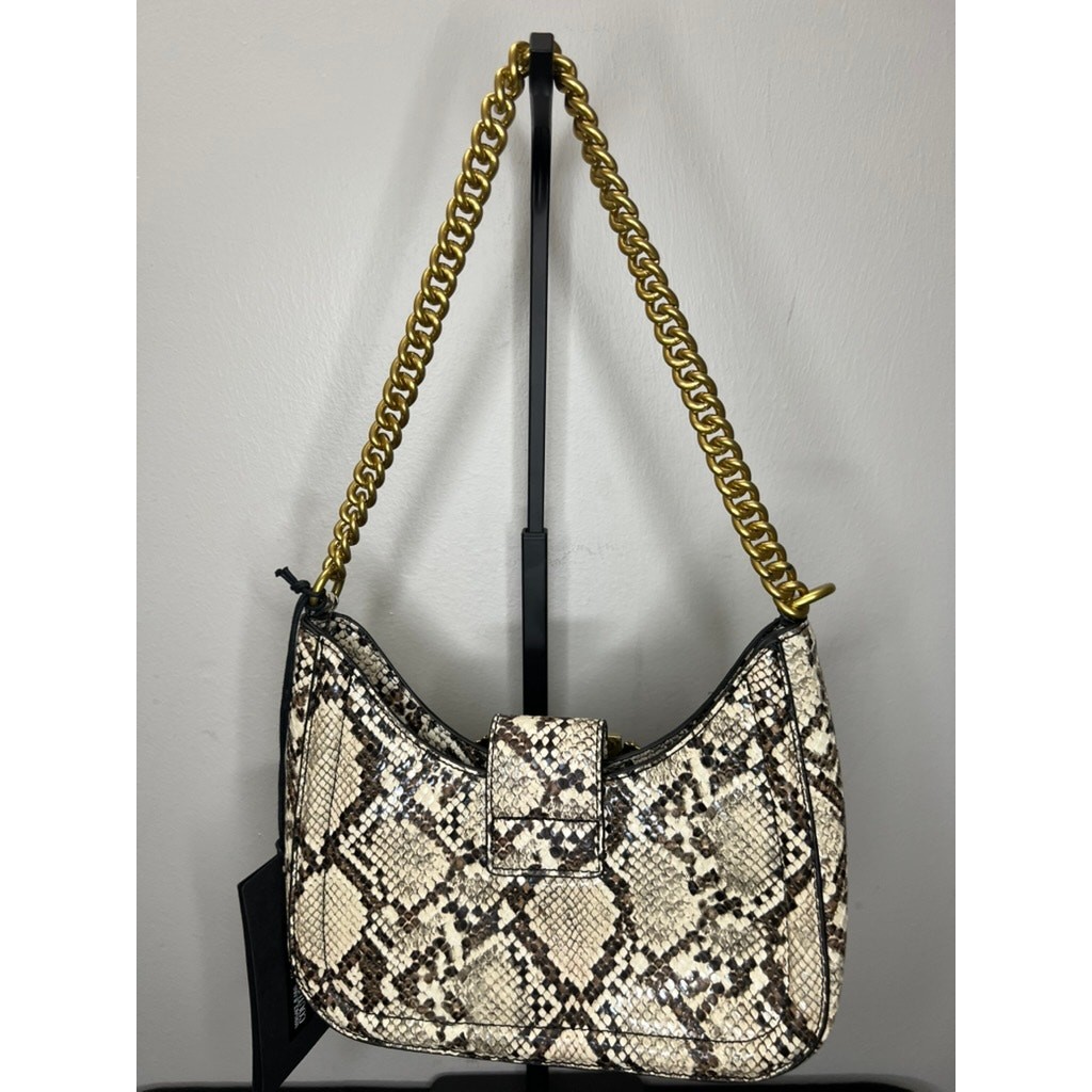Versace Jeans Couture Snake Print Gold Chain Shoulder Bag 71VA4BF5 NWT