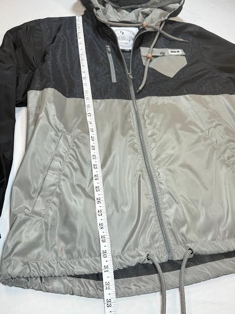 Baseballism WINFIELD Windbreaker Rain Jacket Black/Gray Size 3XL Authentic Fan