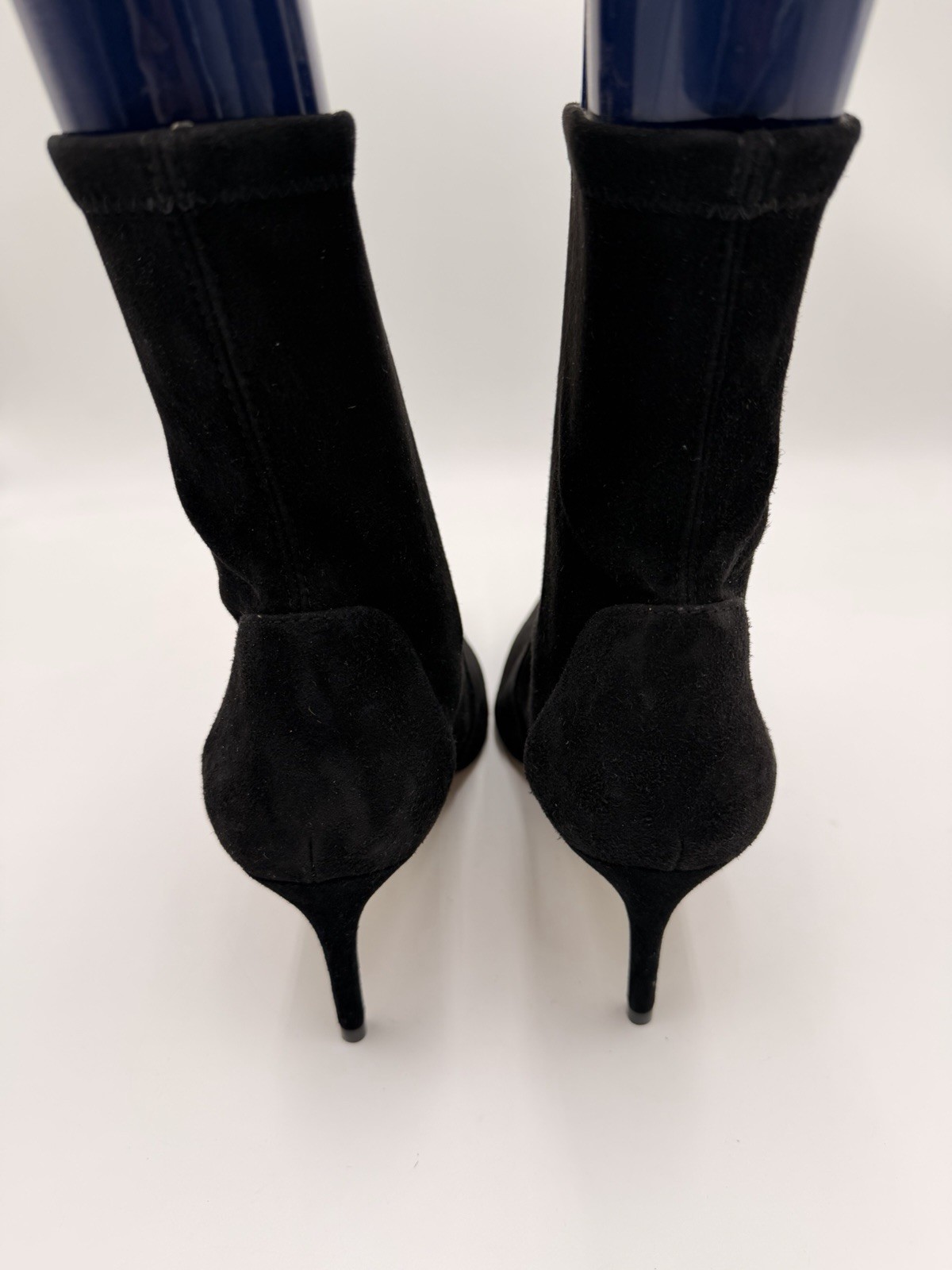 Stuart Weitzman STUART 75 STRETCH BOOTIE in black suede Size 10