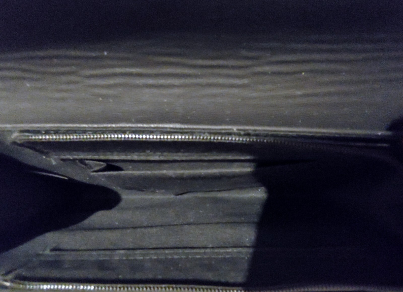 Shoulder Bag Black Faux Leather ( Snap As Shown ) Chain Strap – 12 in x 6 1/4 in