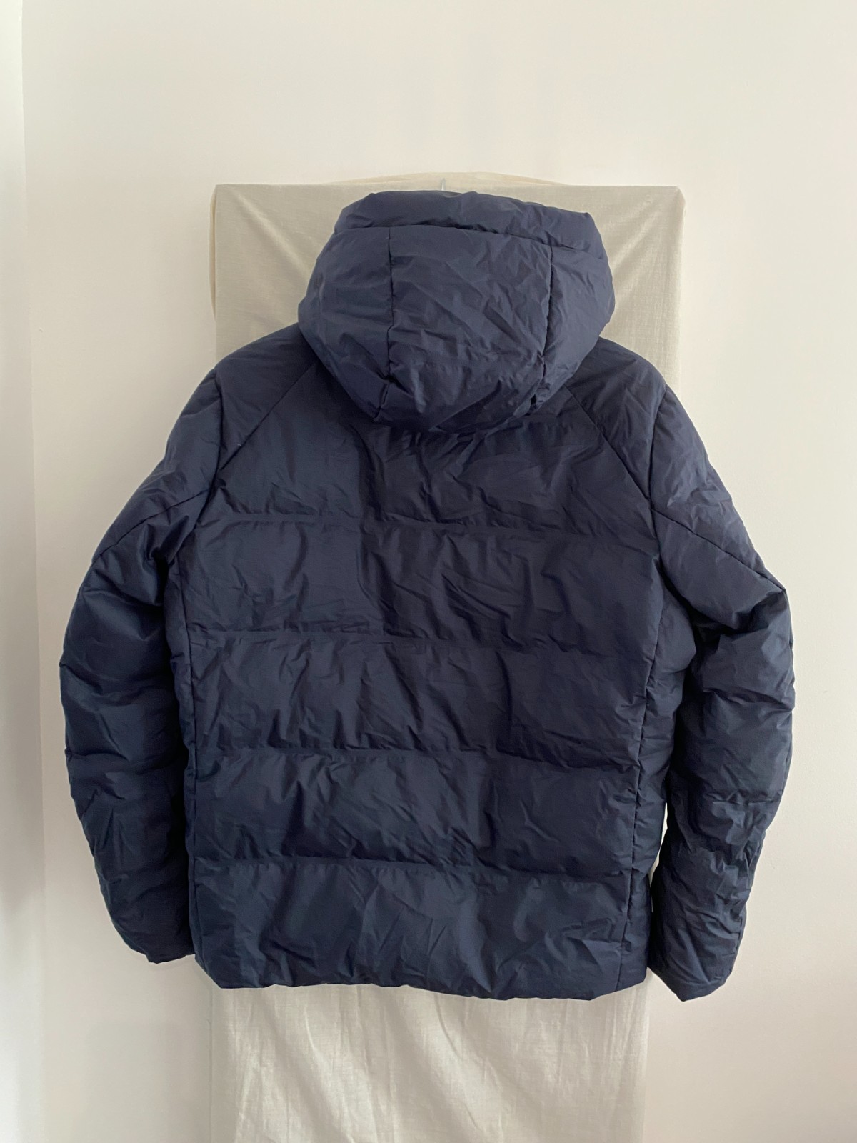 UNIQLO Navy Hooded Full Zip Down Puffer Coat Size M