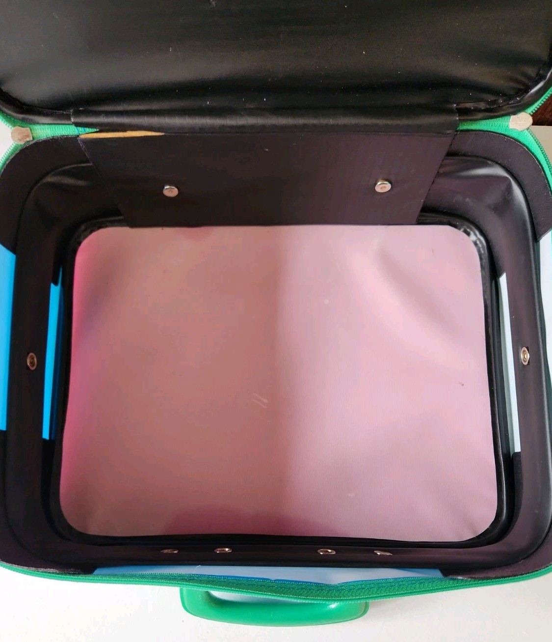 Vintage Barney & Baby Bob Kids Suitcase Multicolors 13×10.5 Inches