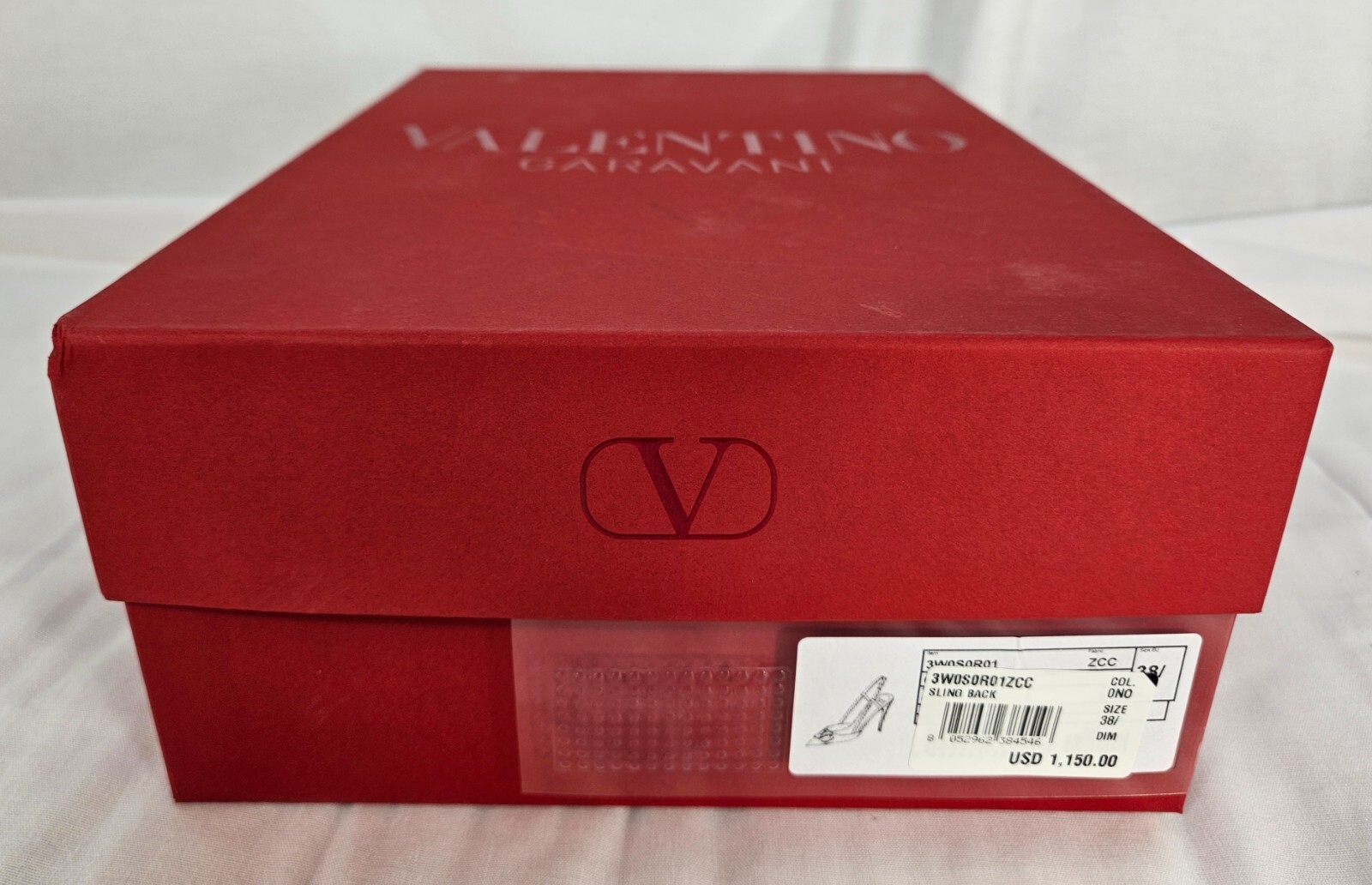 Valentino Garavani Women’s V Logo Pointed Toe Slingback Pumps 11 US MSRP $1,150