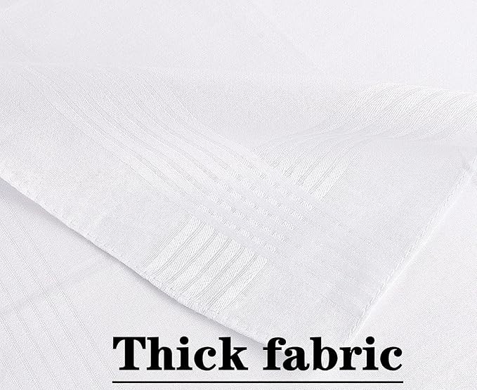 Scotamalone Men’S Handkerchiefs 100% Soft Cotton White Hankie Hankerchieves