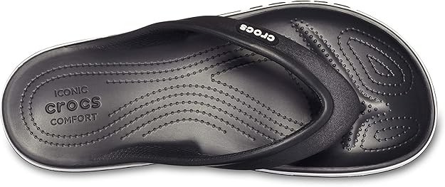 CROCS Unisex Bayaband Flip Flop Sandal, Black, M9/W11 – Brand New