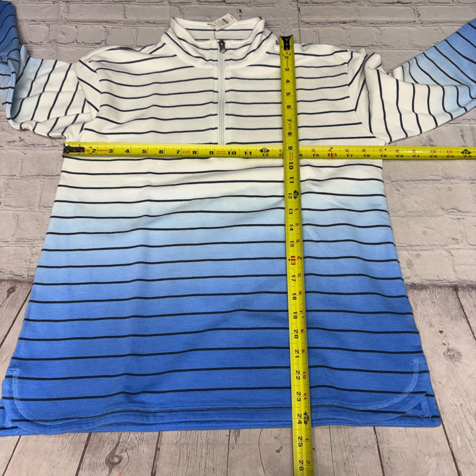 T by Talbots Women 1/4 Zip Pullover Top Sweater Size MP Medium Petite C121 -16