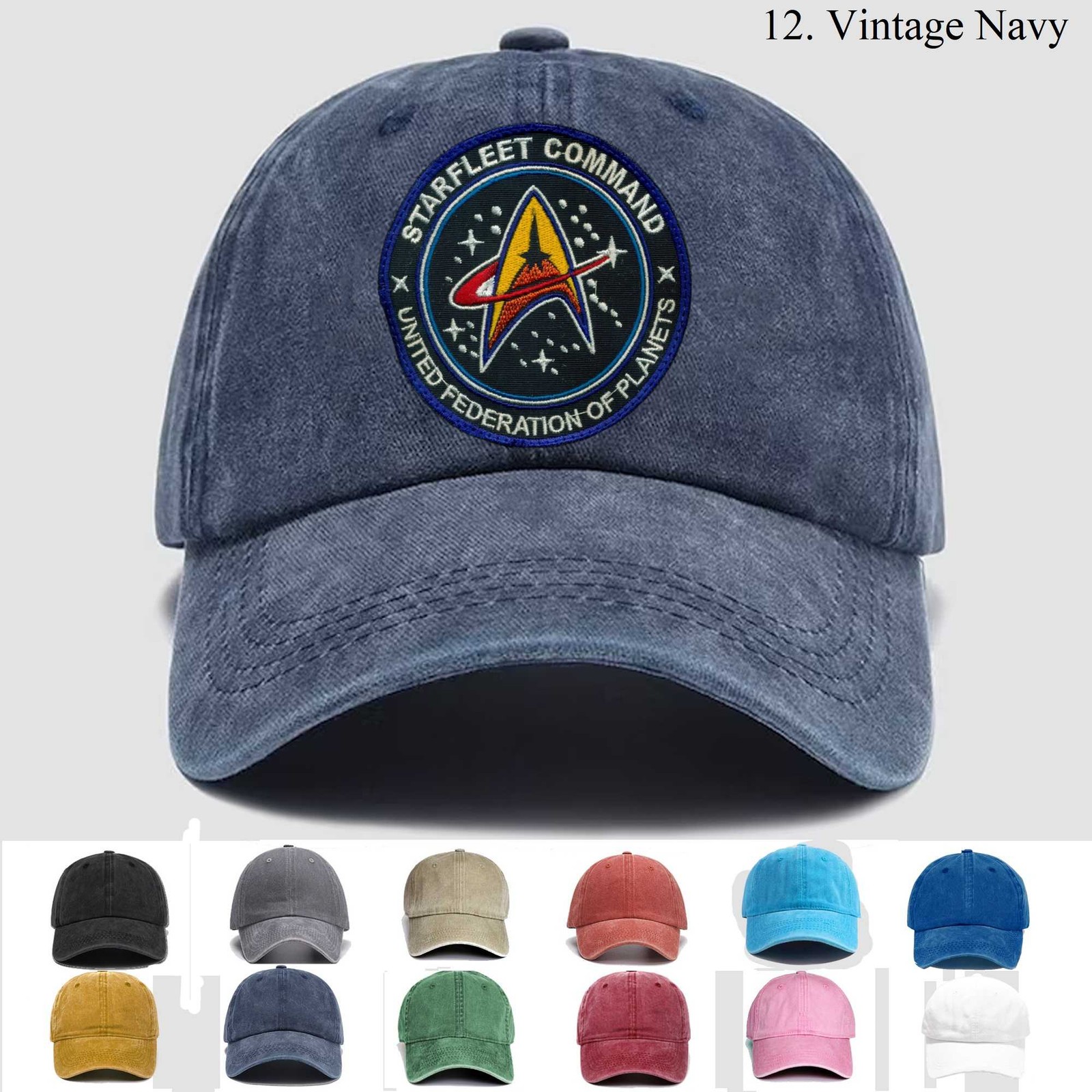 Custom Embroidered Hat Star Wars Starfleet Command United Federation Of Planets