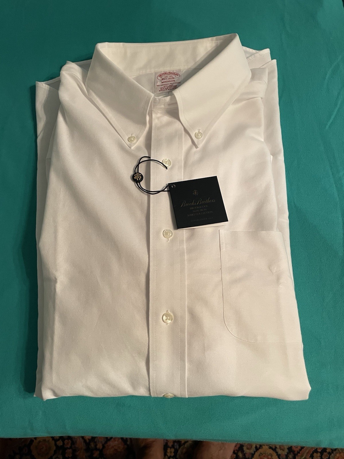 BROOKS BROTHERS MENS MADISON dress shirt 18 / 35 BRAND NEW