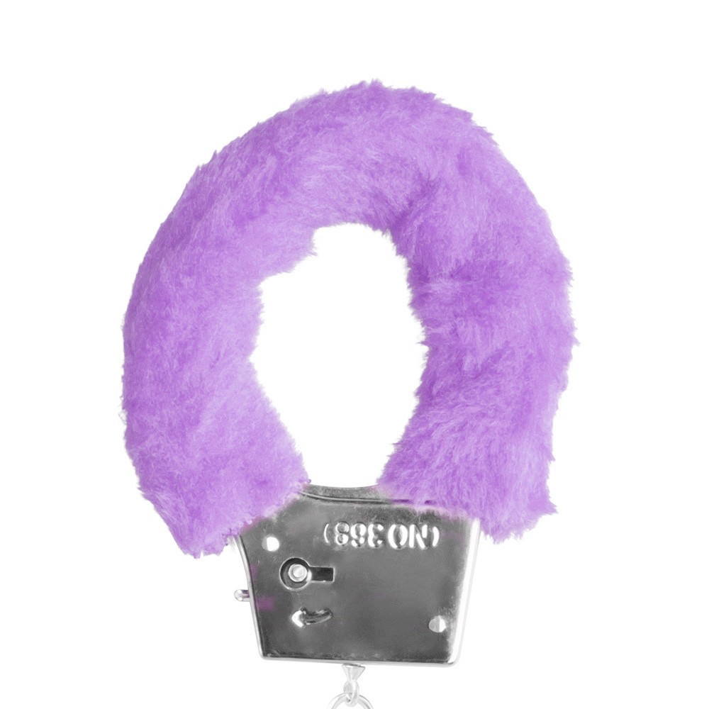 Simple Female Adult Handcuffs in Purple for Costume Theater Reenactment Bedroom