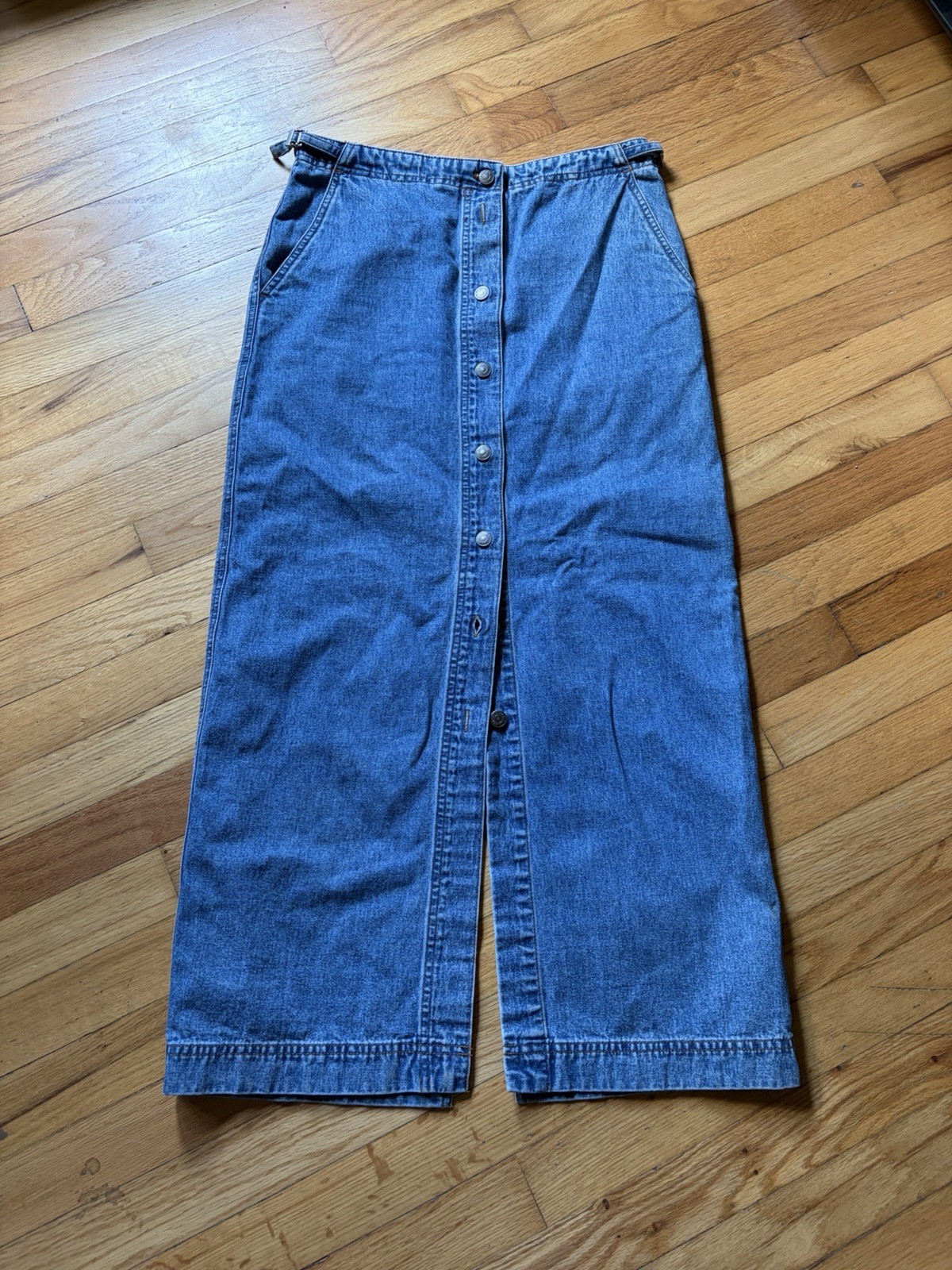 Vintage Lauren Jeans Co Ralph Lauren Denim Skirt Button Front Size 6 Hong Kong