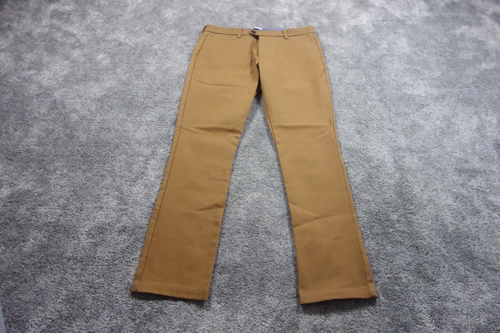 Gustin Pants Mens 38 Brown California Slim Fit Button Fly Canvas Cotton