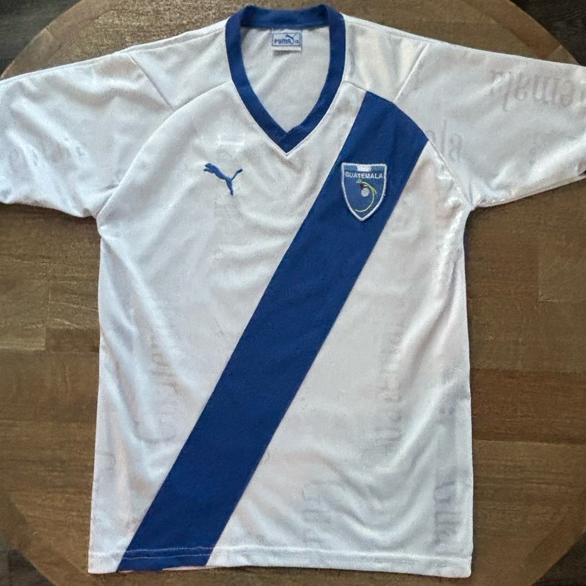 Puma VTG Kids Guatemala National Team Soccer Jersey Blue White Sz 12 Athletic